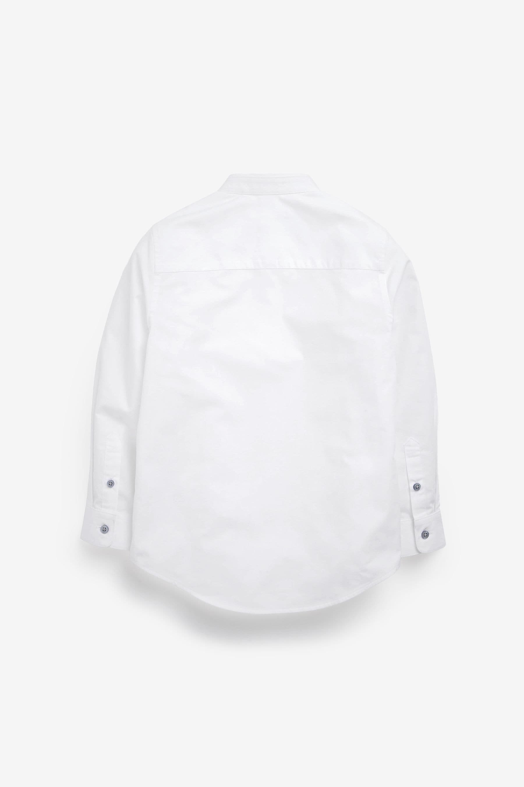 White Easy Care Grandad Collar Shirt (3-16yrs)