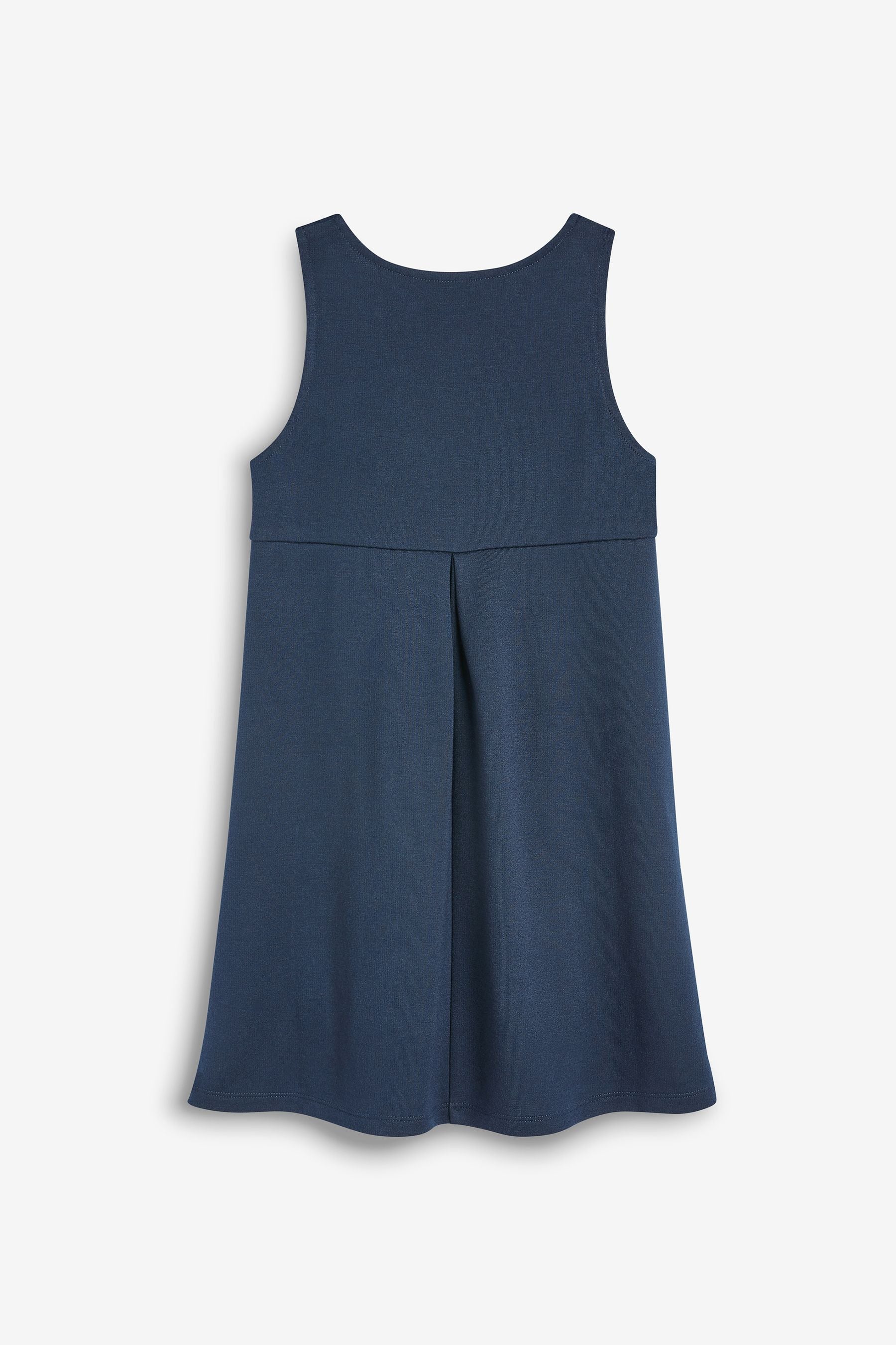 Navy Jersey Stretch Bow School Pinafore (3-14yrs)