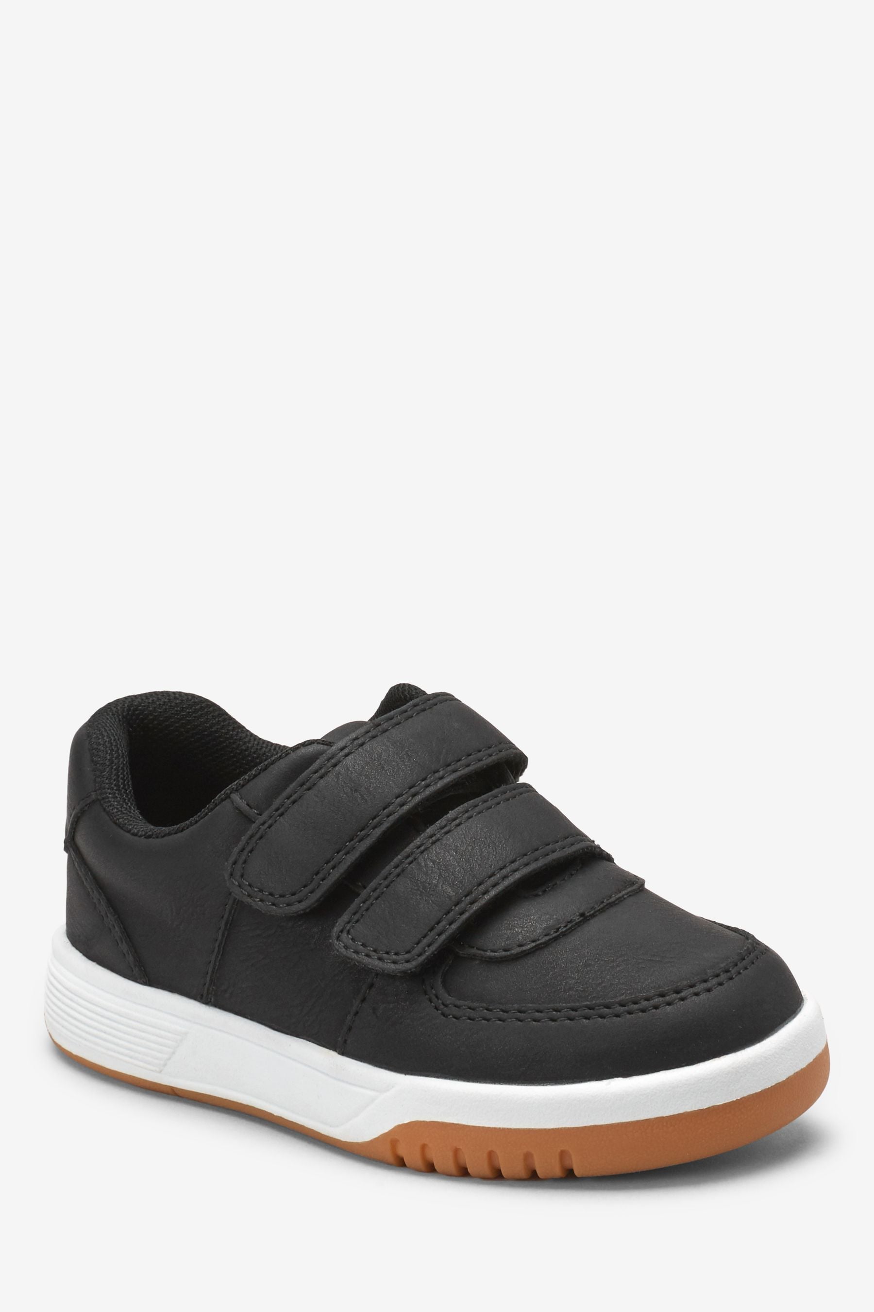 Black Strap Touch Fastening Trainers