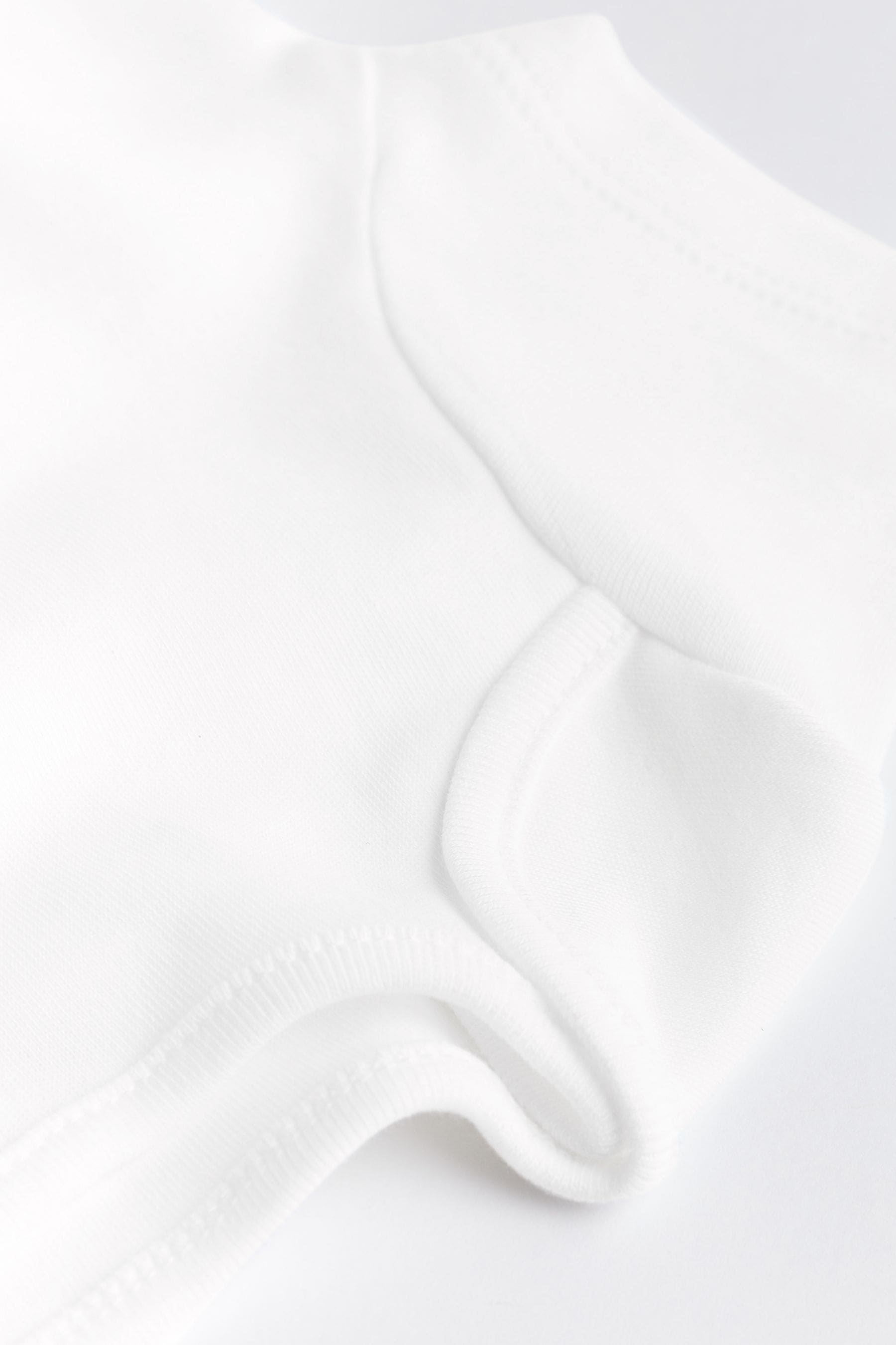 White Essential Baby Short Sleeve Bodysuits