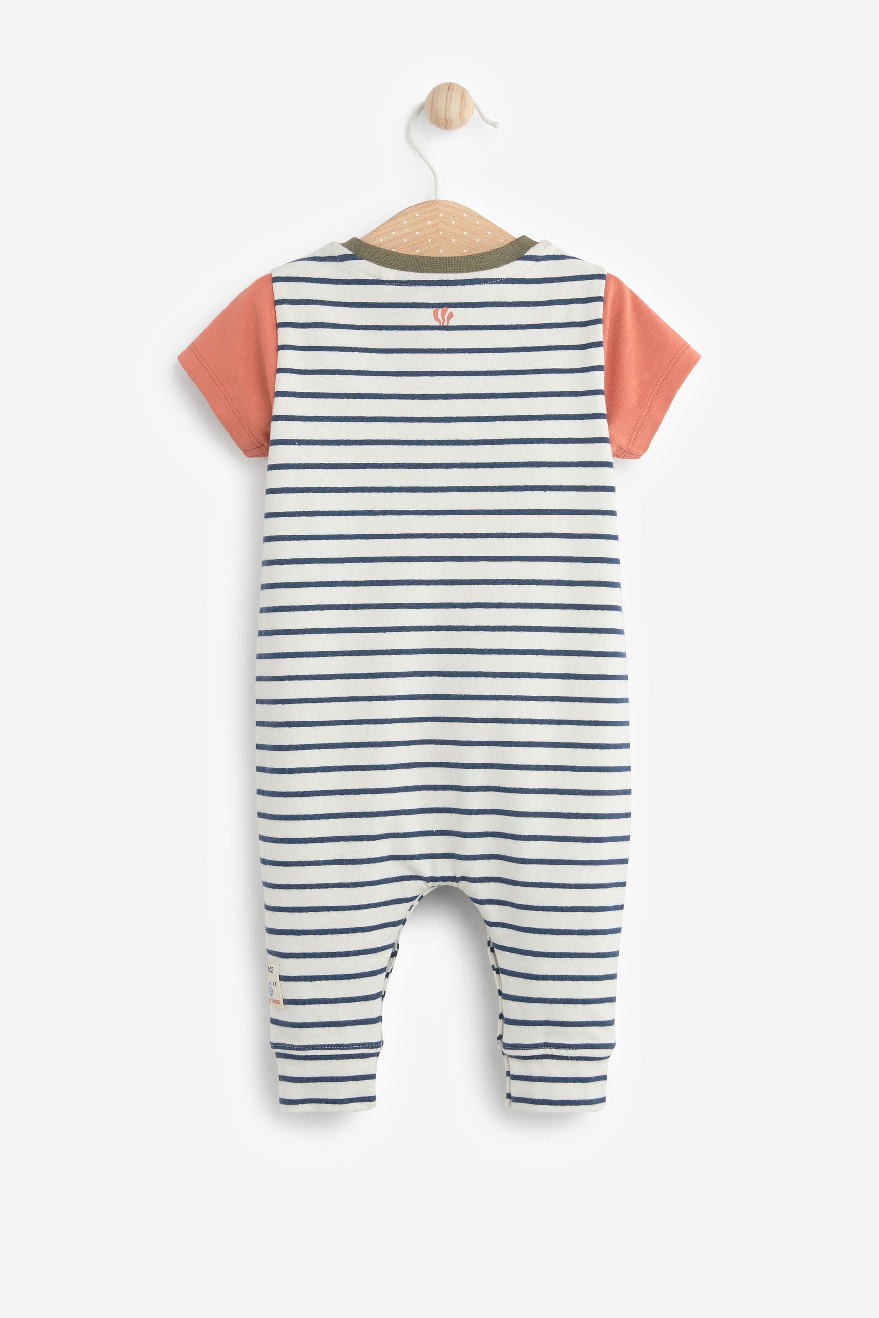 FatFace Baby Navy/White Crew Stripe Romper