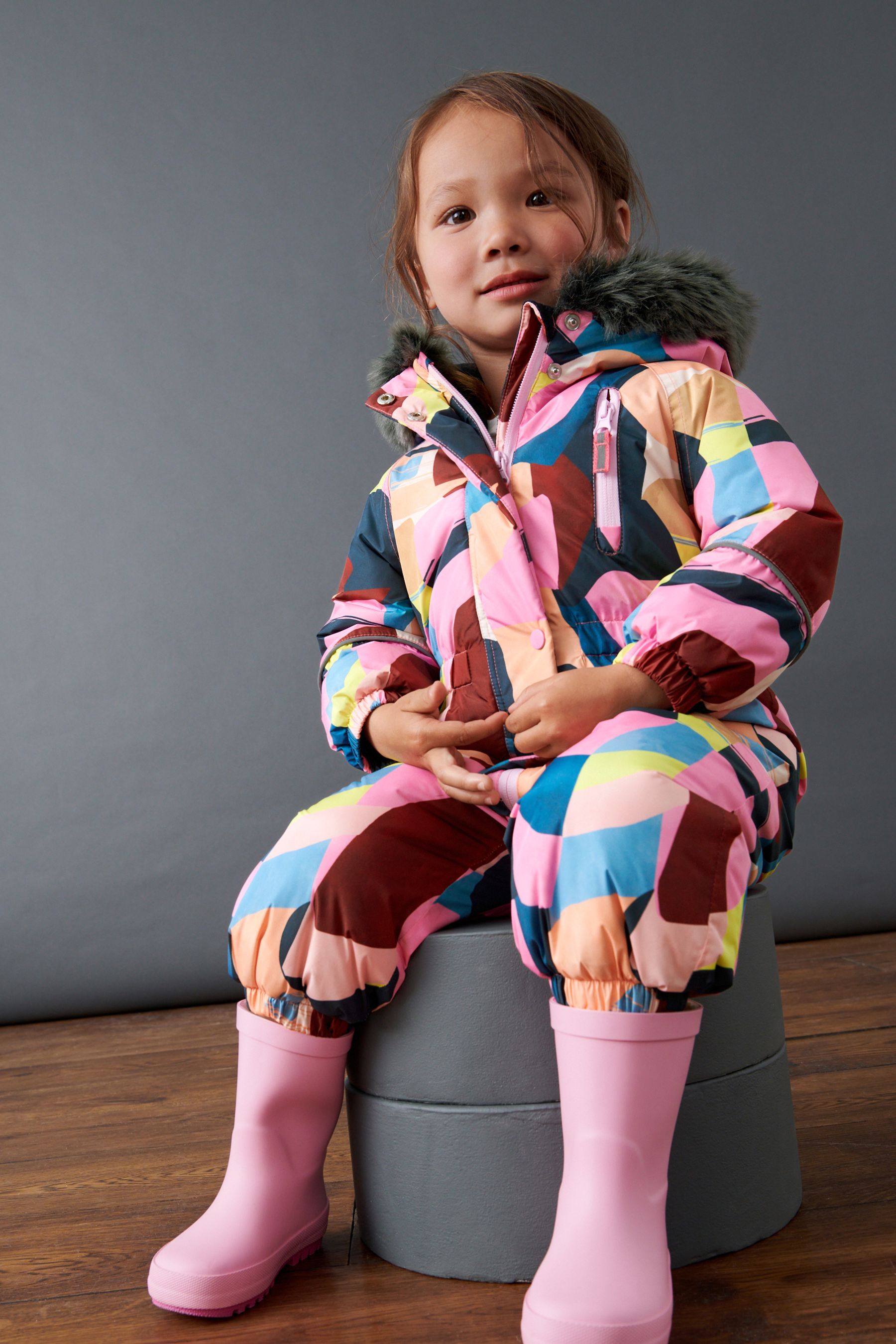 Multi Shapes Waterproof Printed Snowsuit (3mths-7yrs)