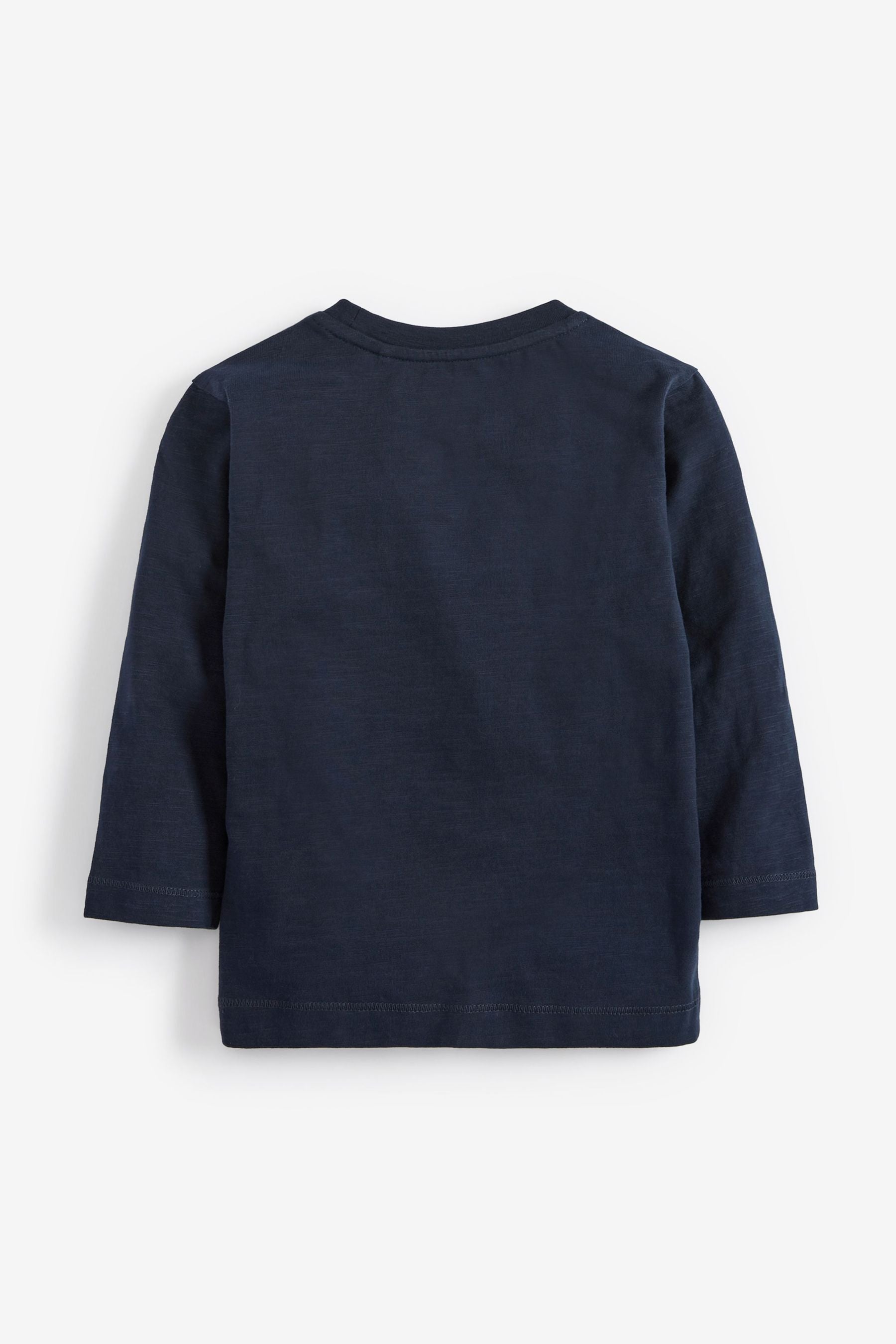 Navy Long Sleeve Plain T-Shirt (3mths-7yrs)