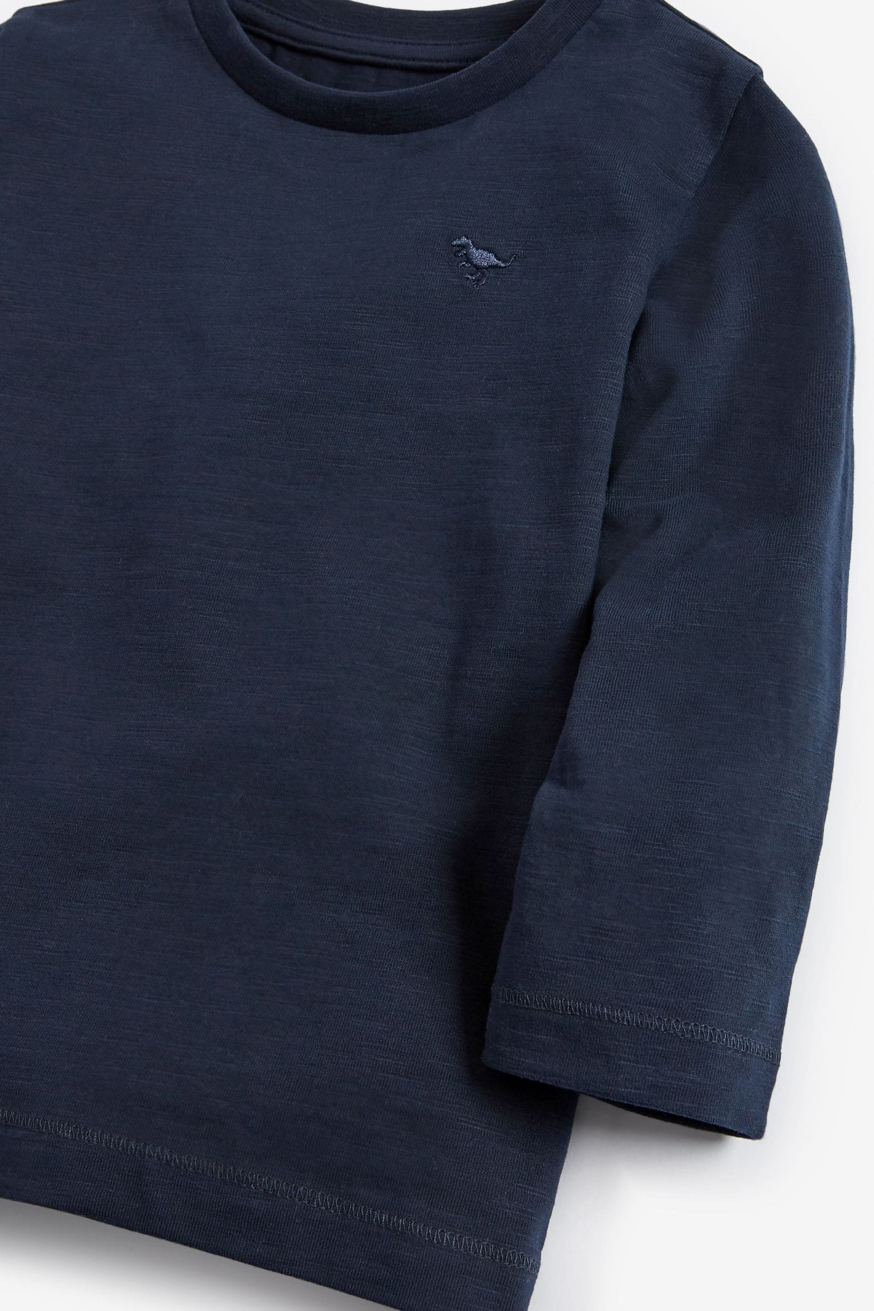 Navy Long Sleeve Plain T-Shirt (3mths-7yrs)