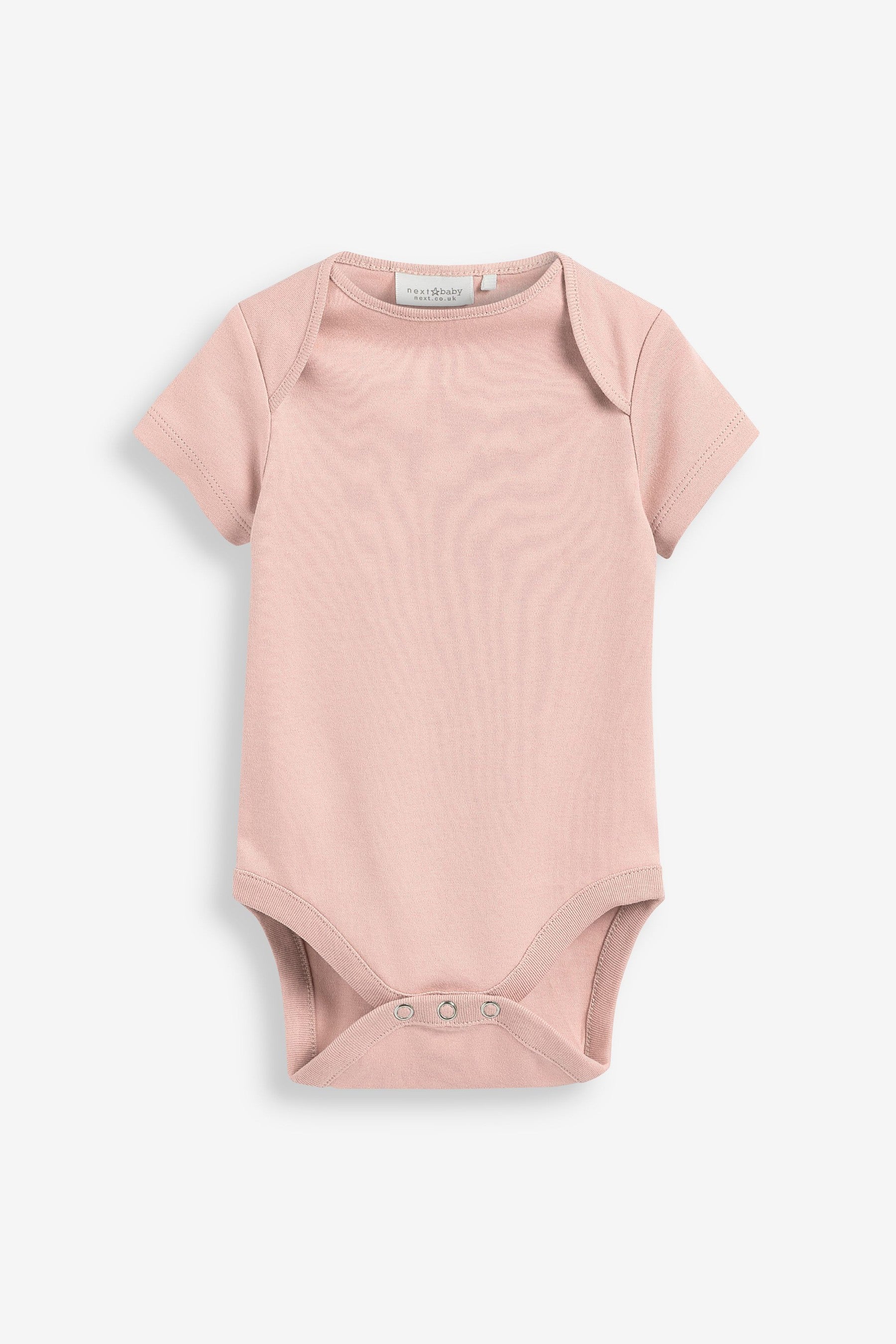 Dusky Pink Baby 5 Pack Essential Short Sleeve Bodysuits (0mths-3yrs)