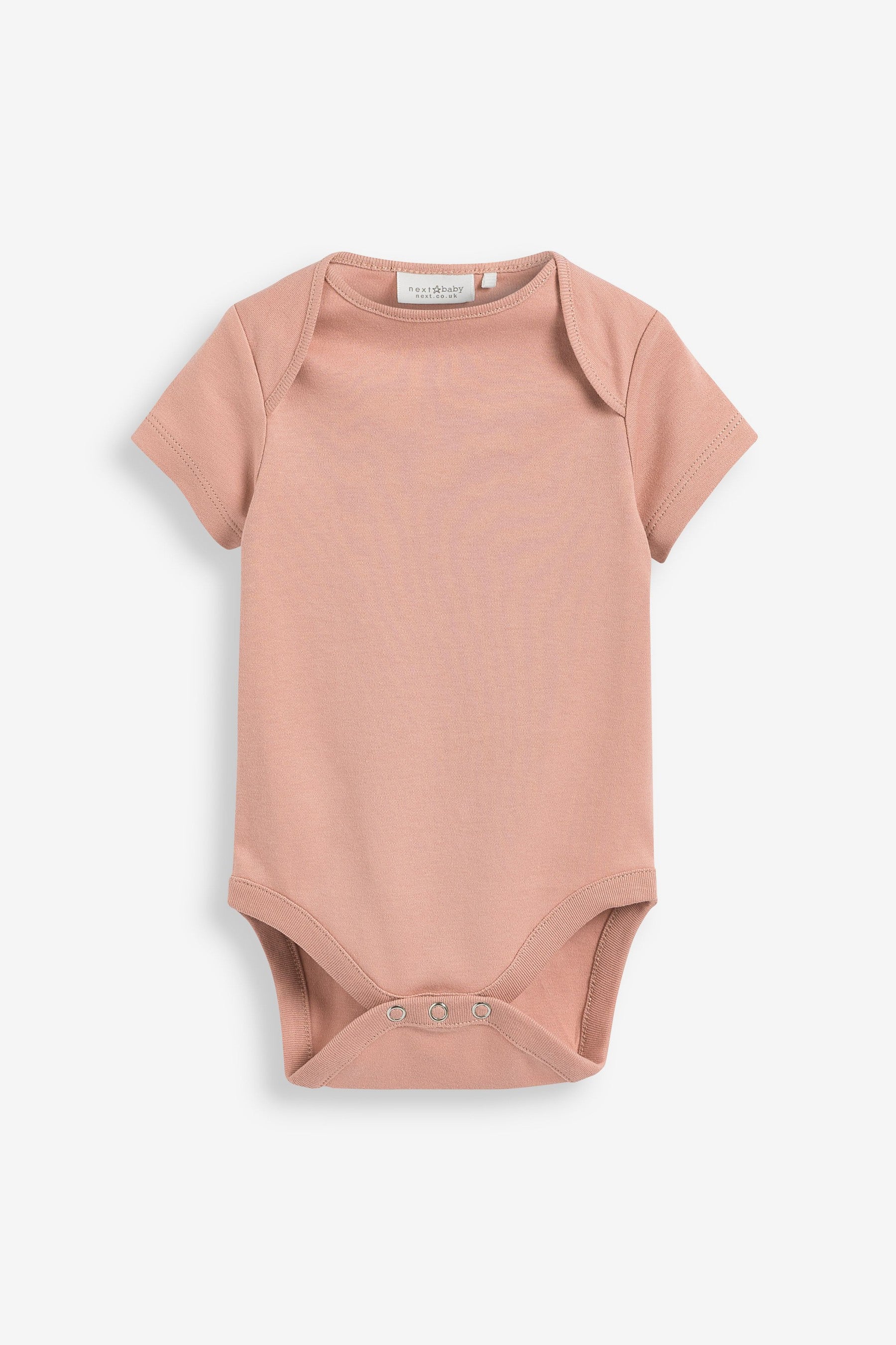 Dusky Pink Baby 5 Pack Essential Short Sleeve Bodysuits (0mths-3yrs)