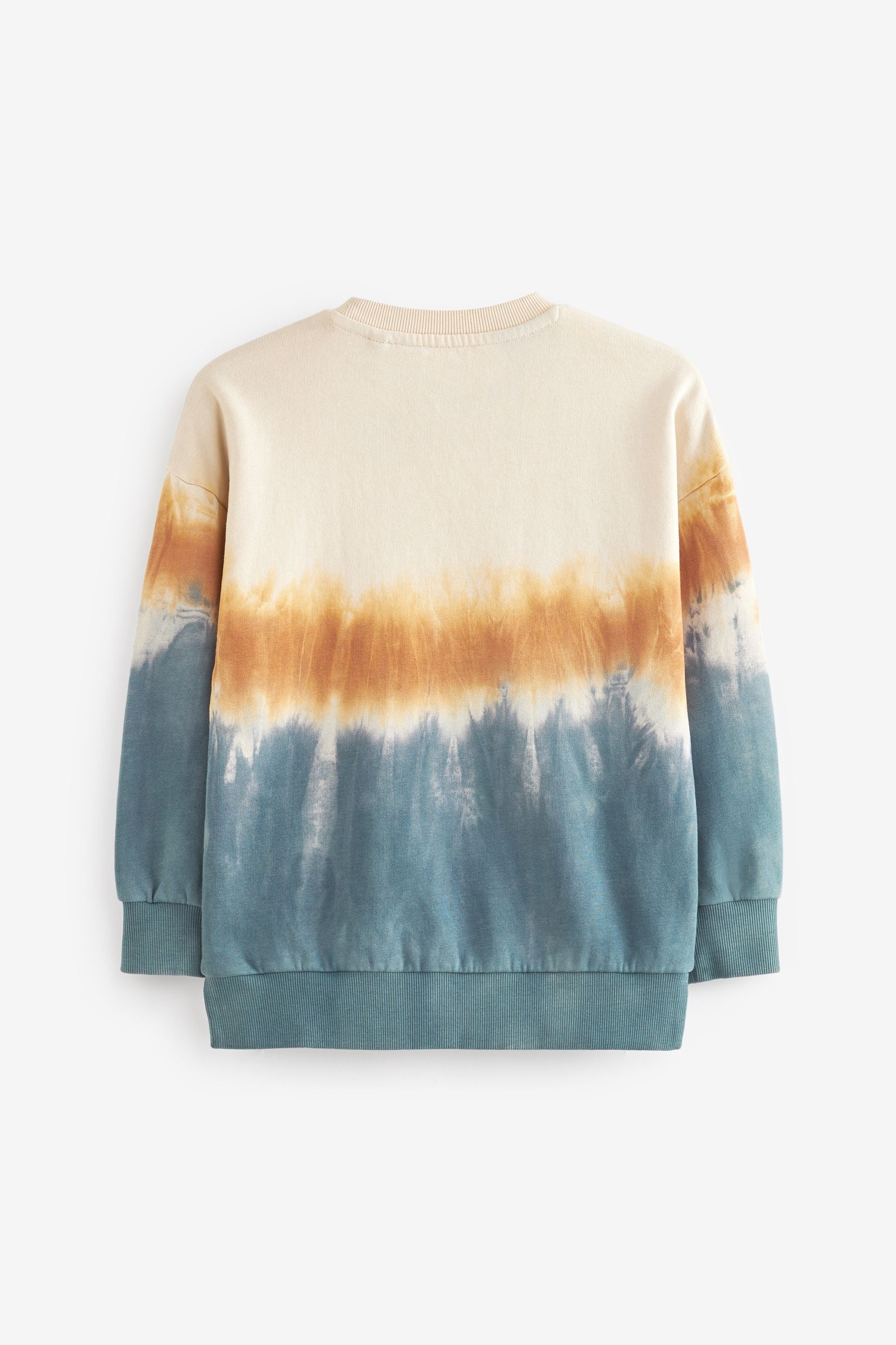 Stone/Blue Tie dye Crew Sweatshirt (3-16yrs)