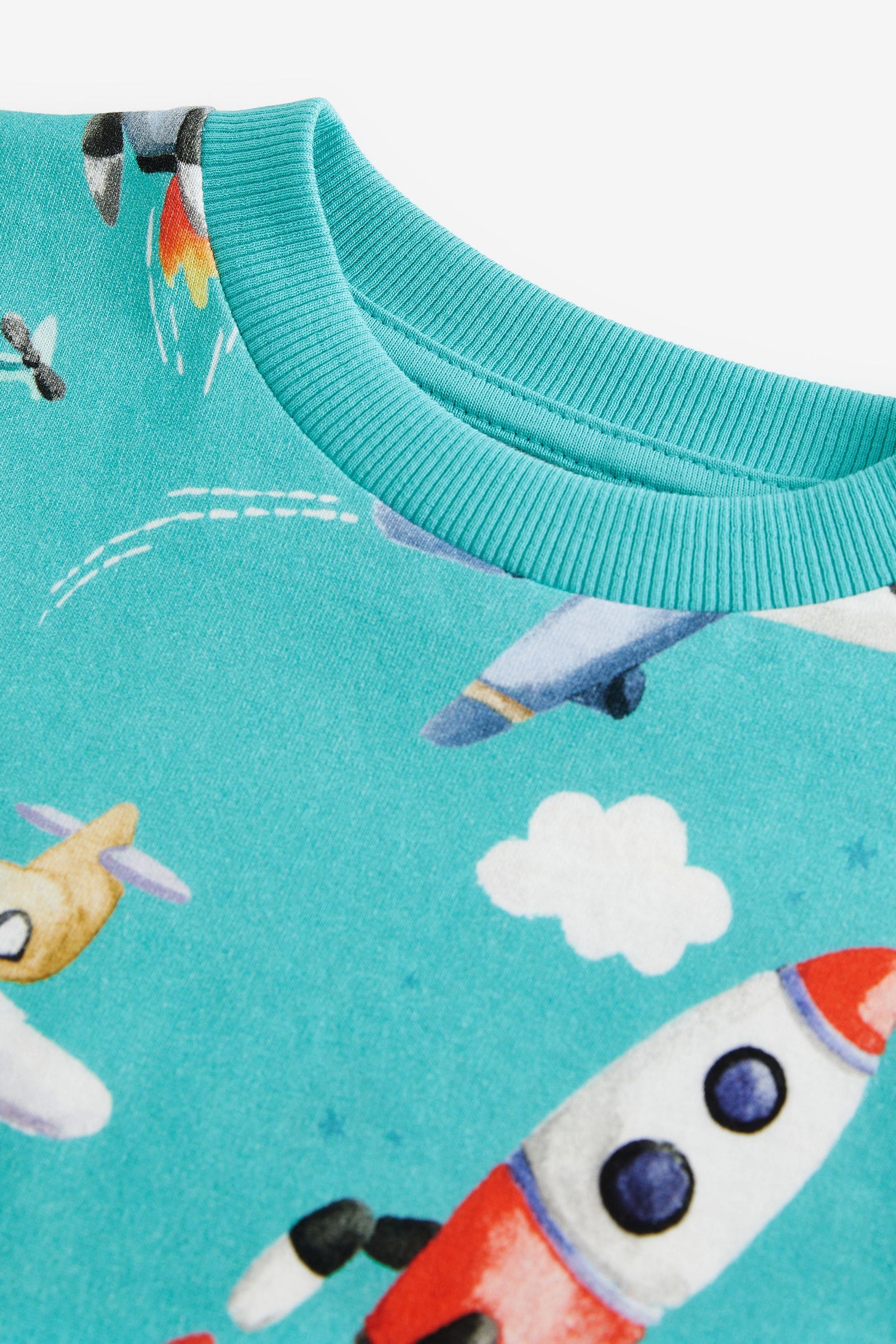 Blue All-Over Print Short Sleeve T-Shirt (3mths-7yrs)