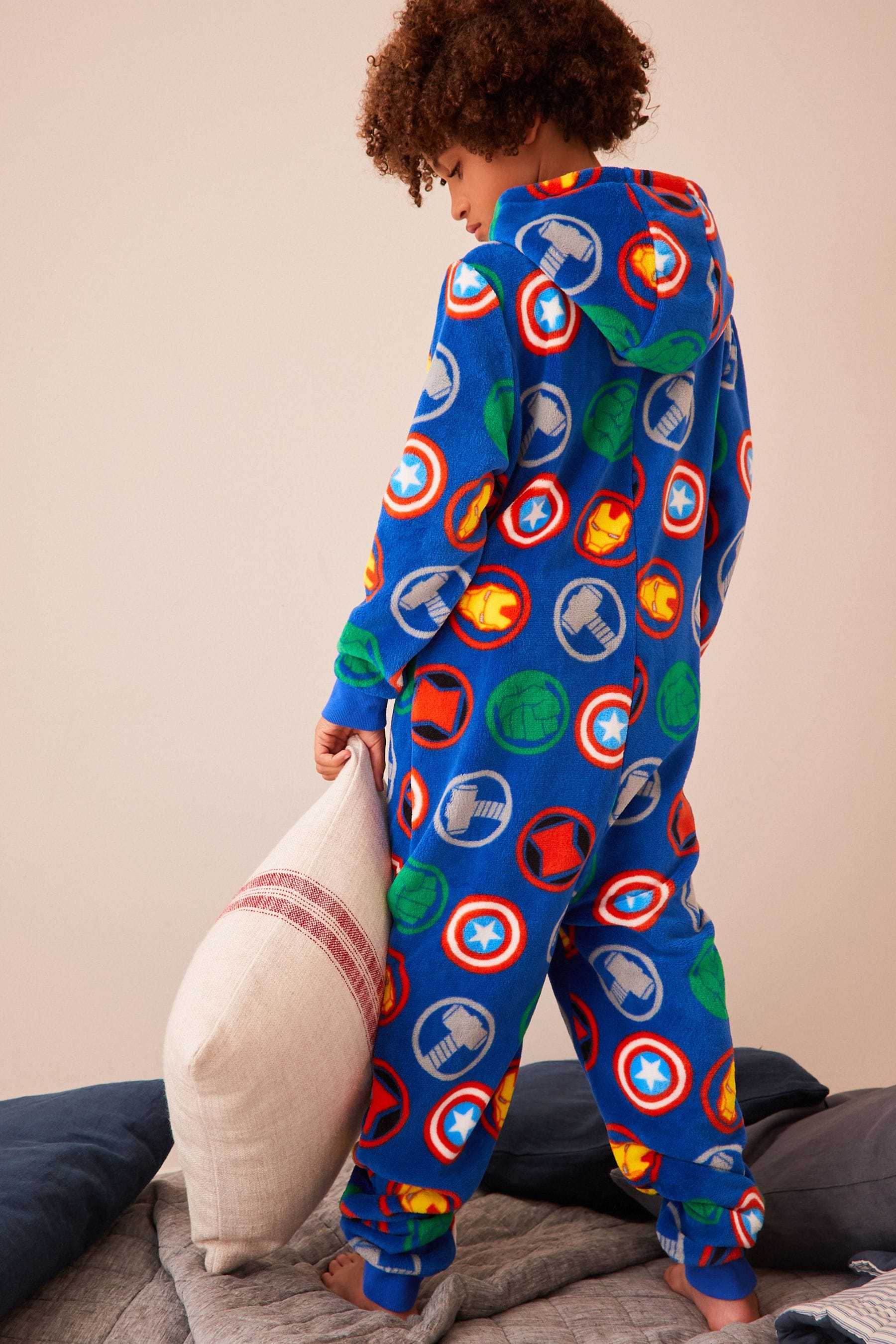 Marvel Blue Fleece All-In-One (3-16yrs)