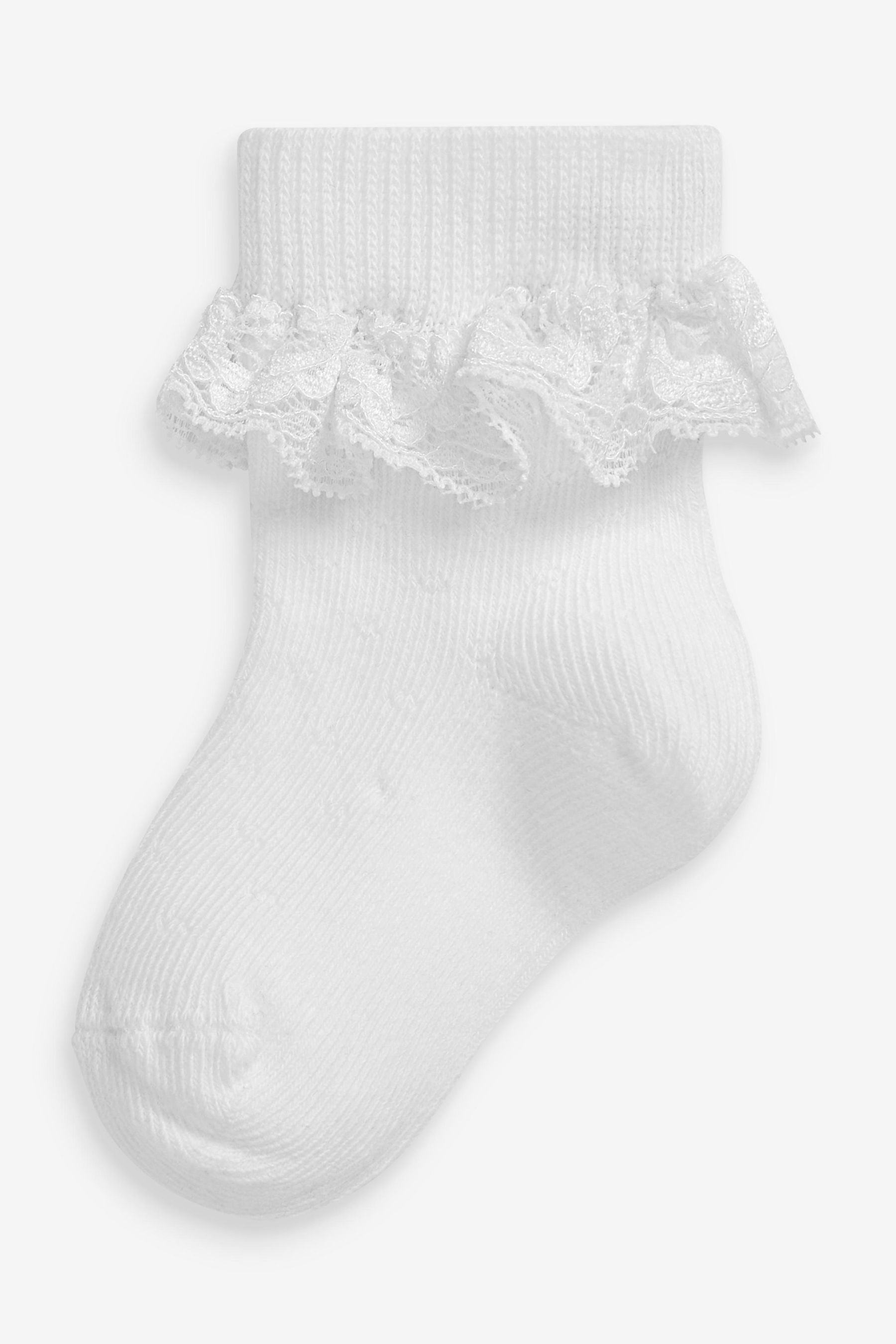 White Lace Socks 7 Pack (0mths-2yrs)