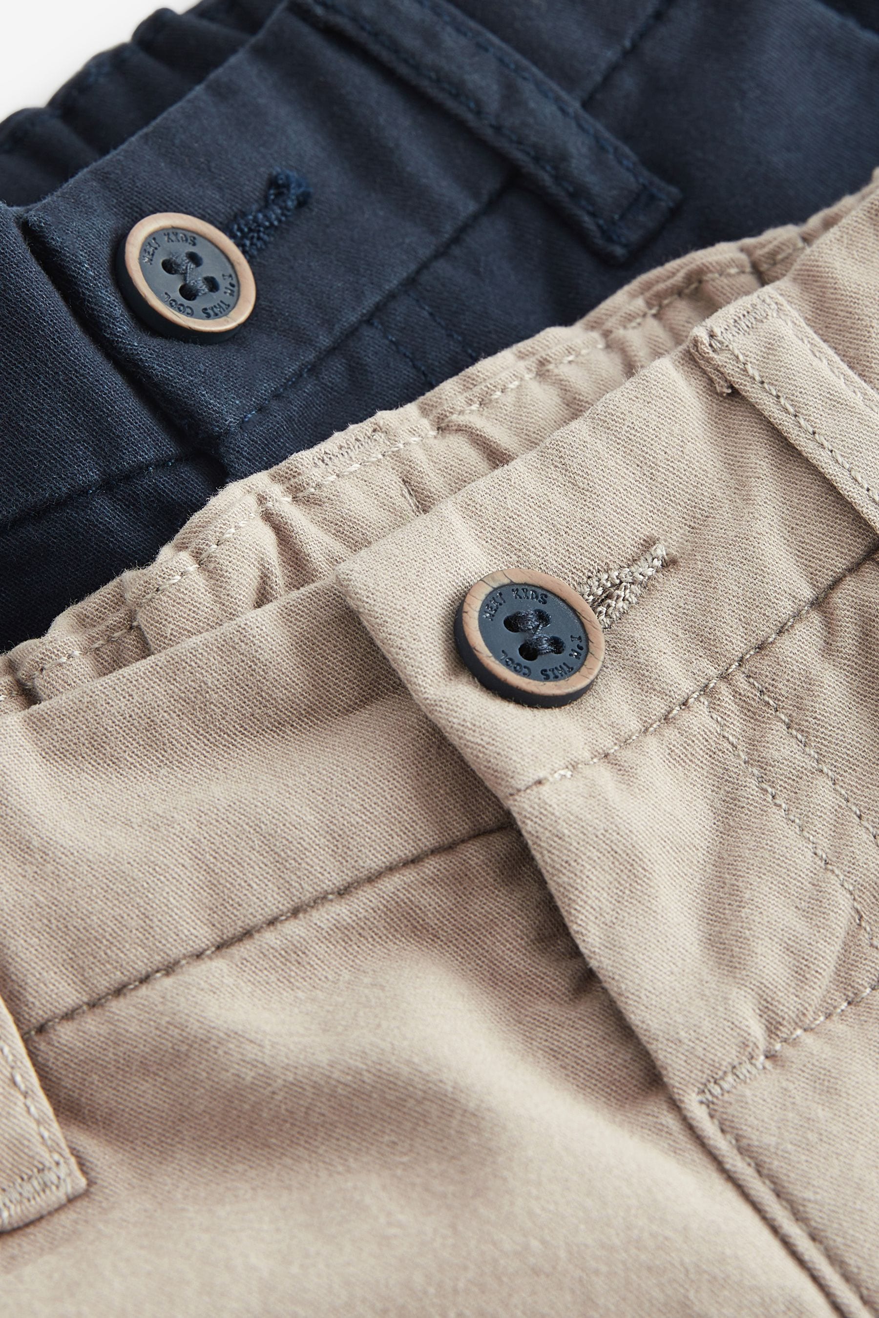 Navy/Stone Chino Shorts 2 Pack (3mths-7yrs)