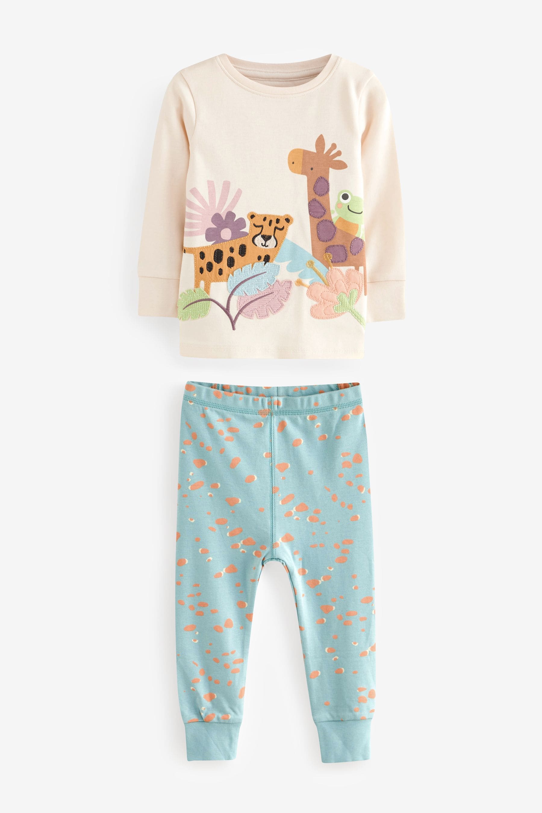 Multi Safari Animal Pyjamas 3 Pack (9mths-8yrs)