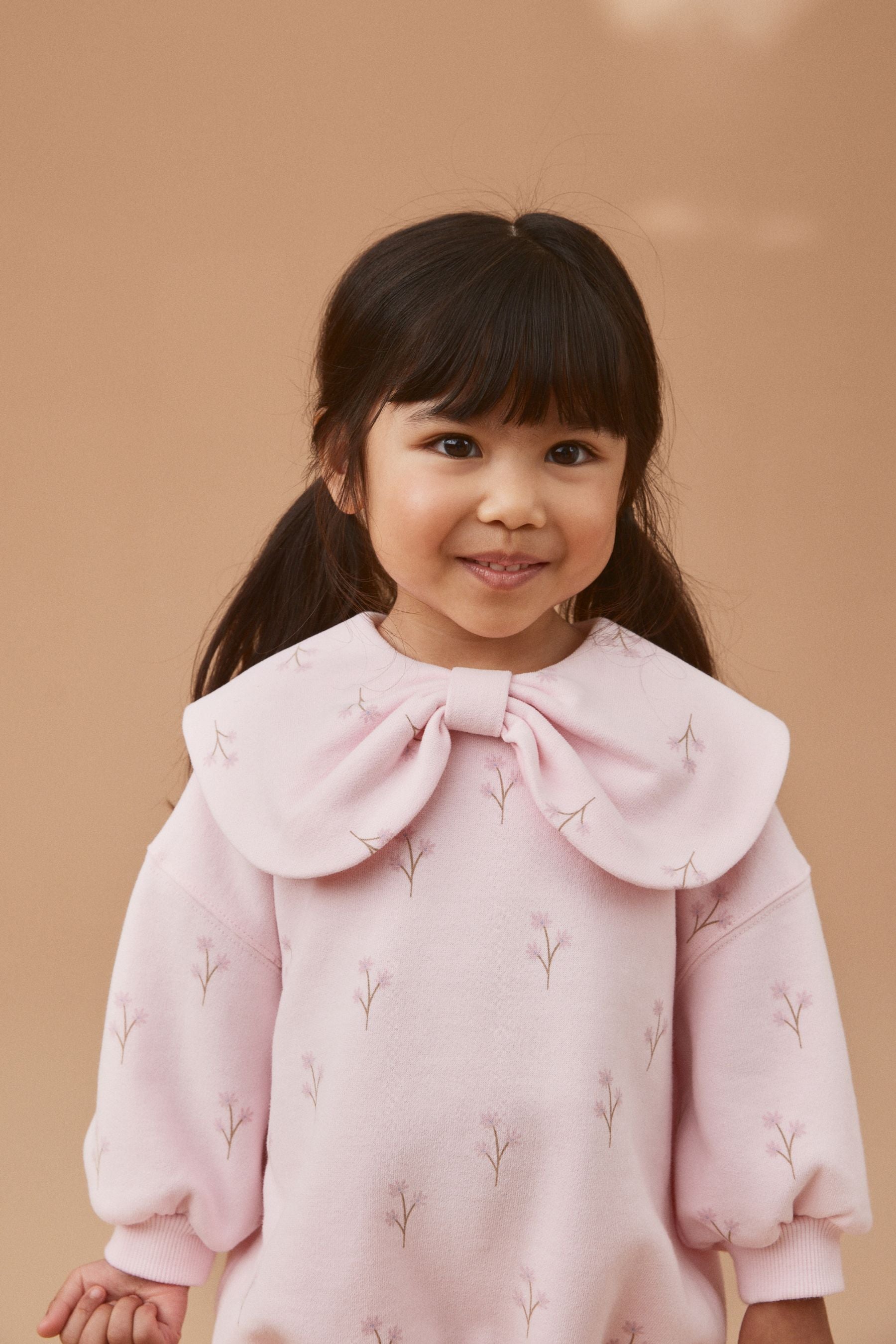 Pink Bow Collar Sweatshirt & Leggings Set (3mths-7yrs)