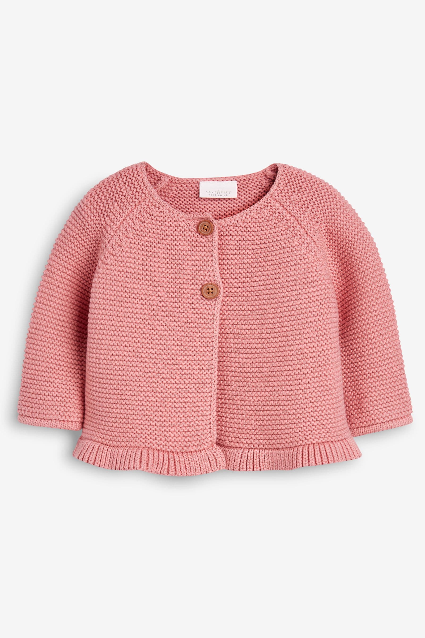 Pink Baby Frill Hem Cardigan (0mths-2yrs)