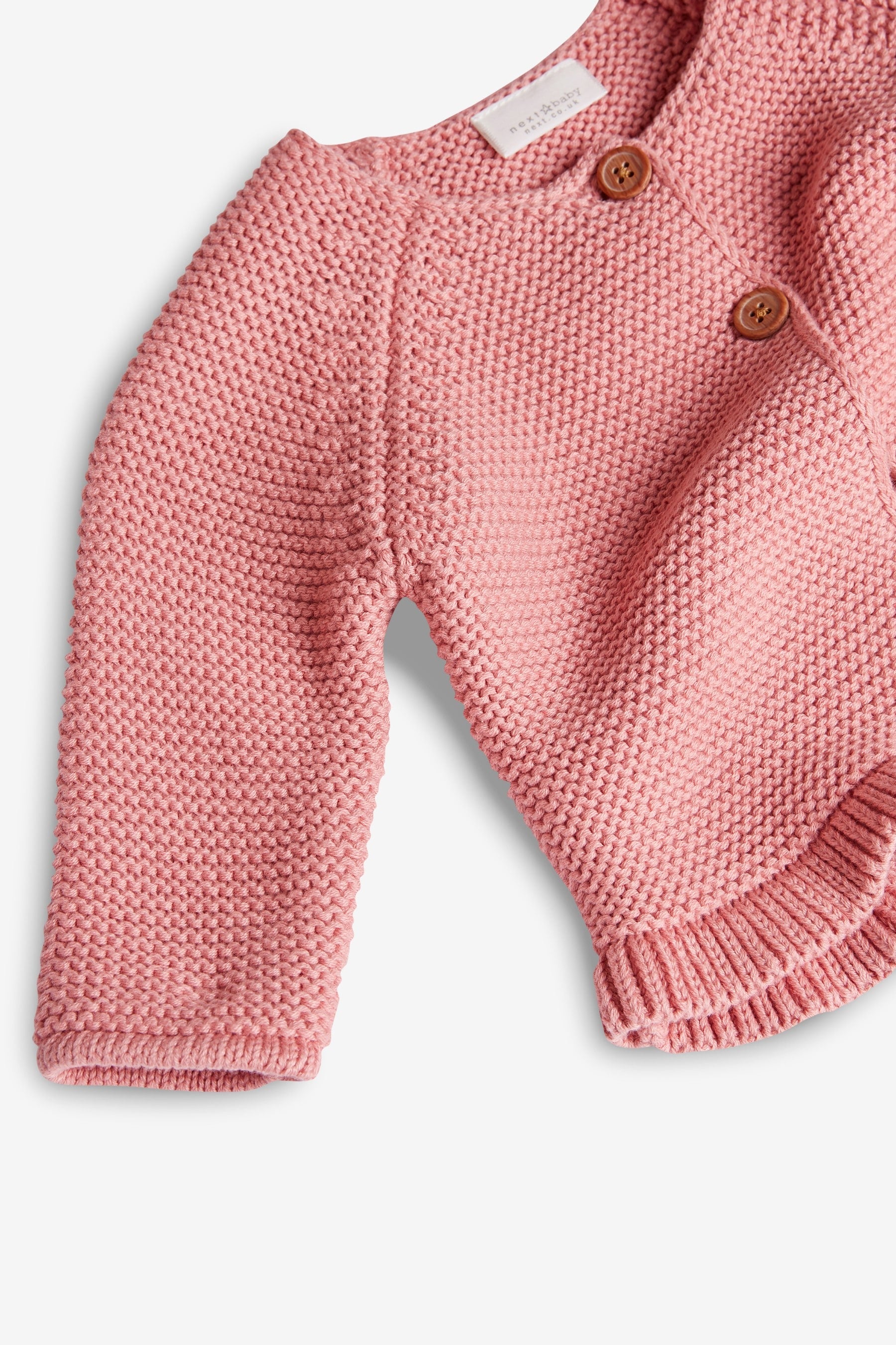 Pink Baby Frill Hem Cardigan (0mths-2yrs)