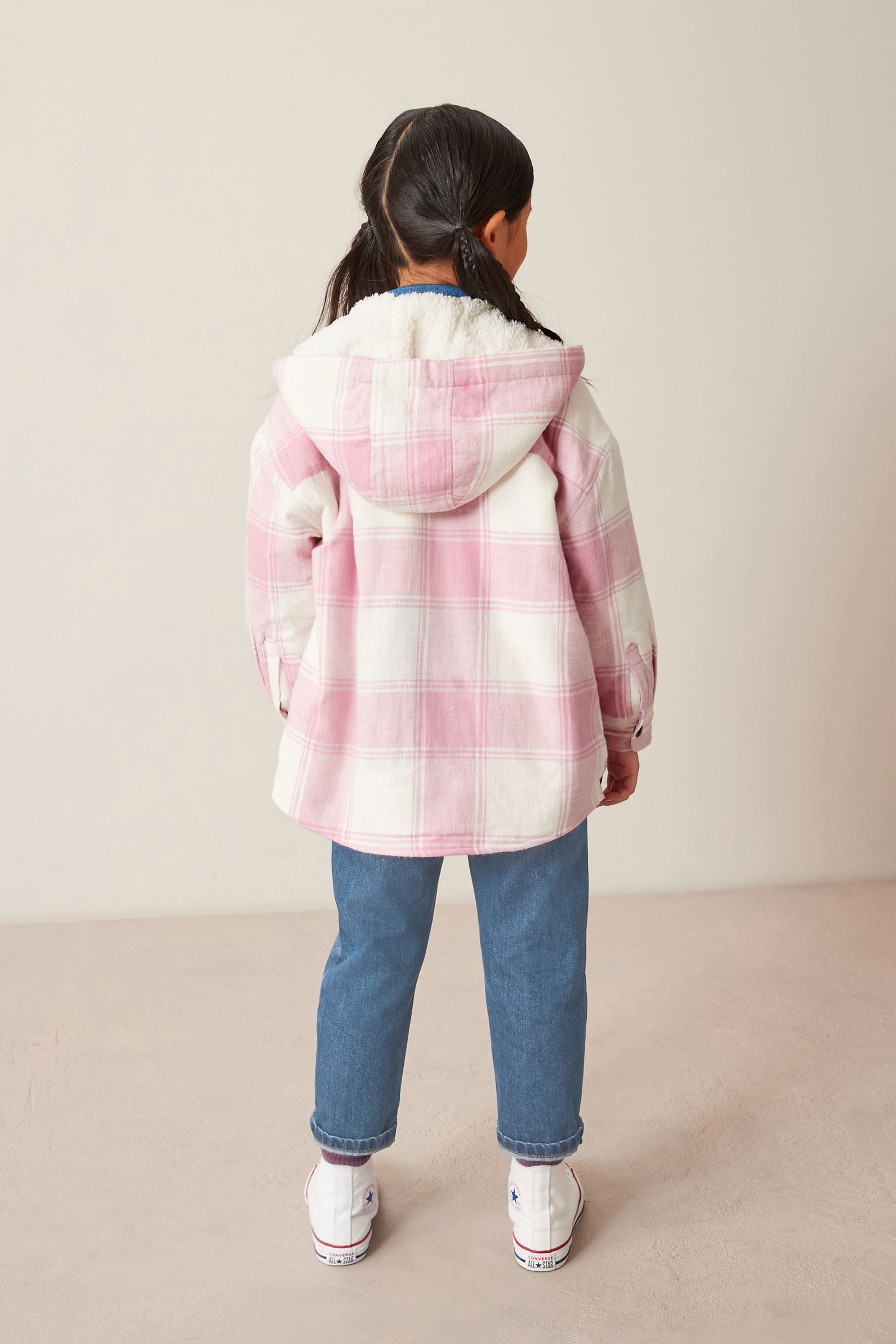 Pink Check Cosy Lined Shacket (12mths-16yrs)