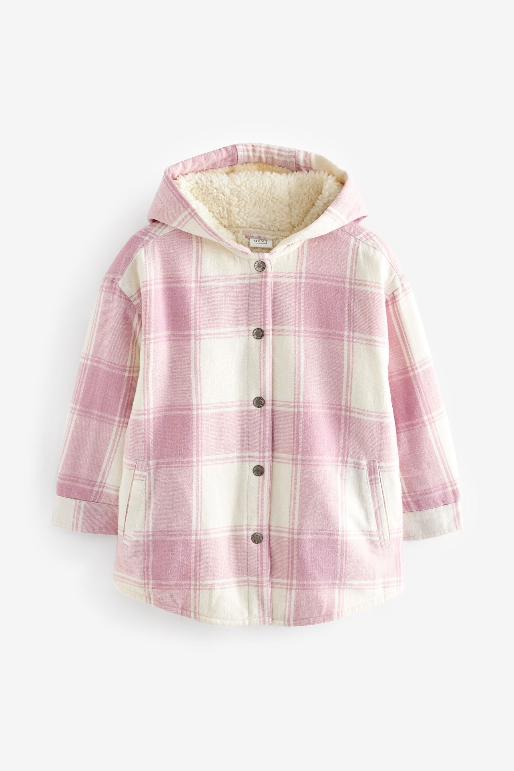 Pink Check Cosy Lined Shacket (12mths-16yrs)