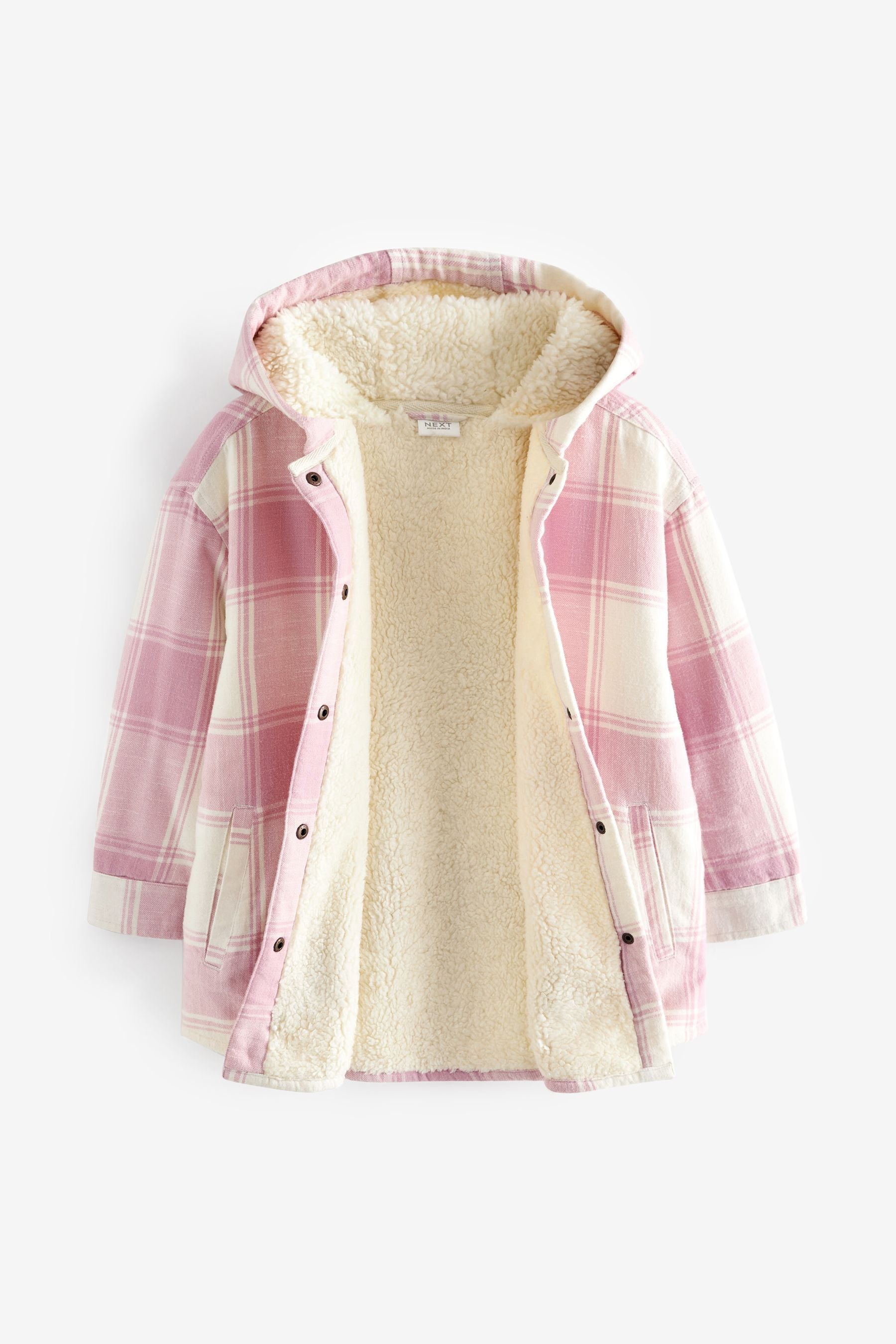 Pink Check Cosy Lined Shacket (12mths-16yrs)