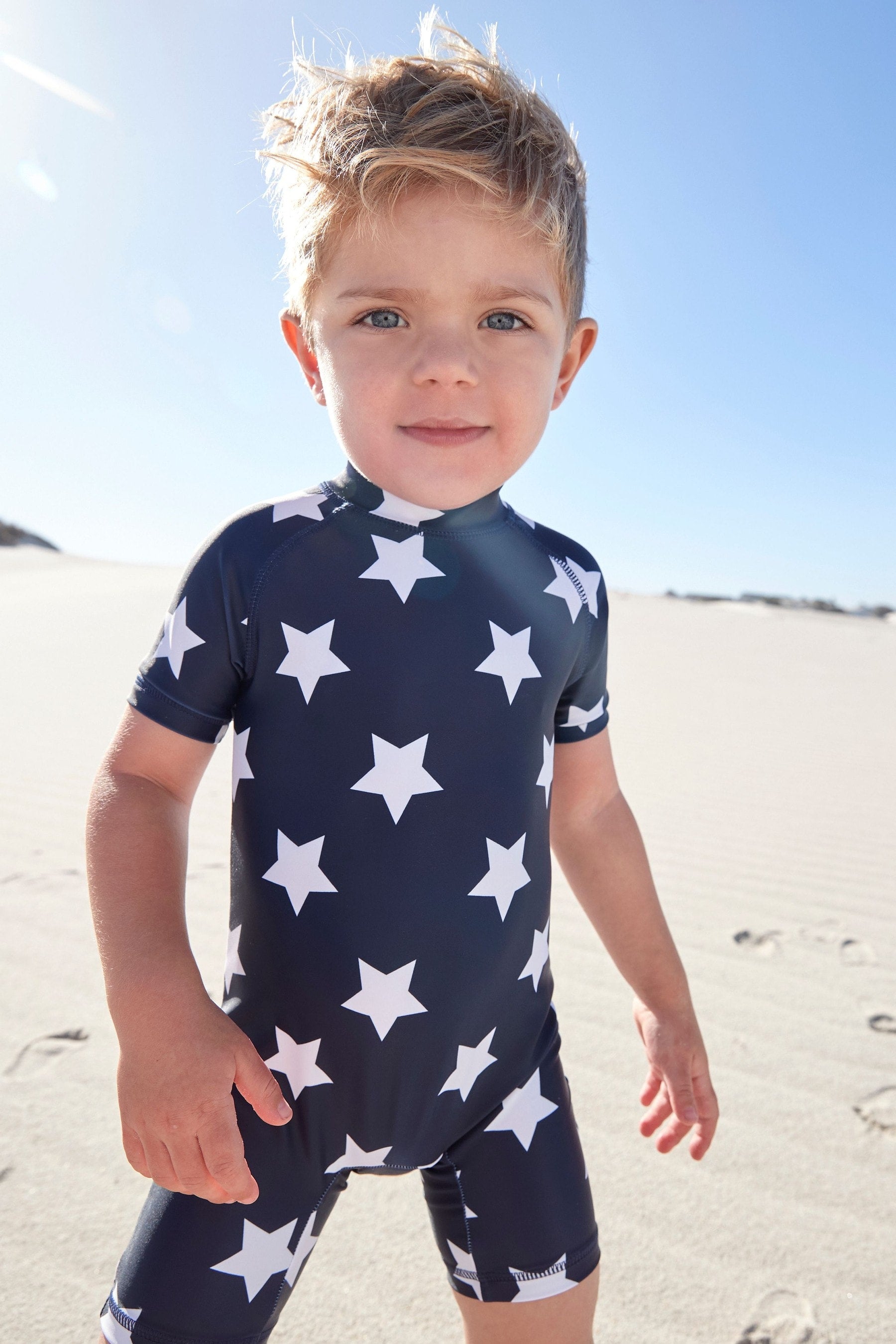 Navy Star Sunsafe All-In-One Swimsuit (3mths-7yrs)