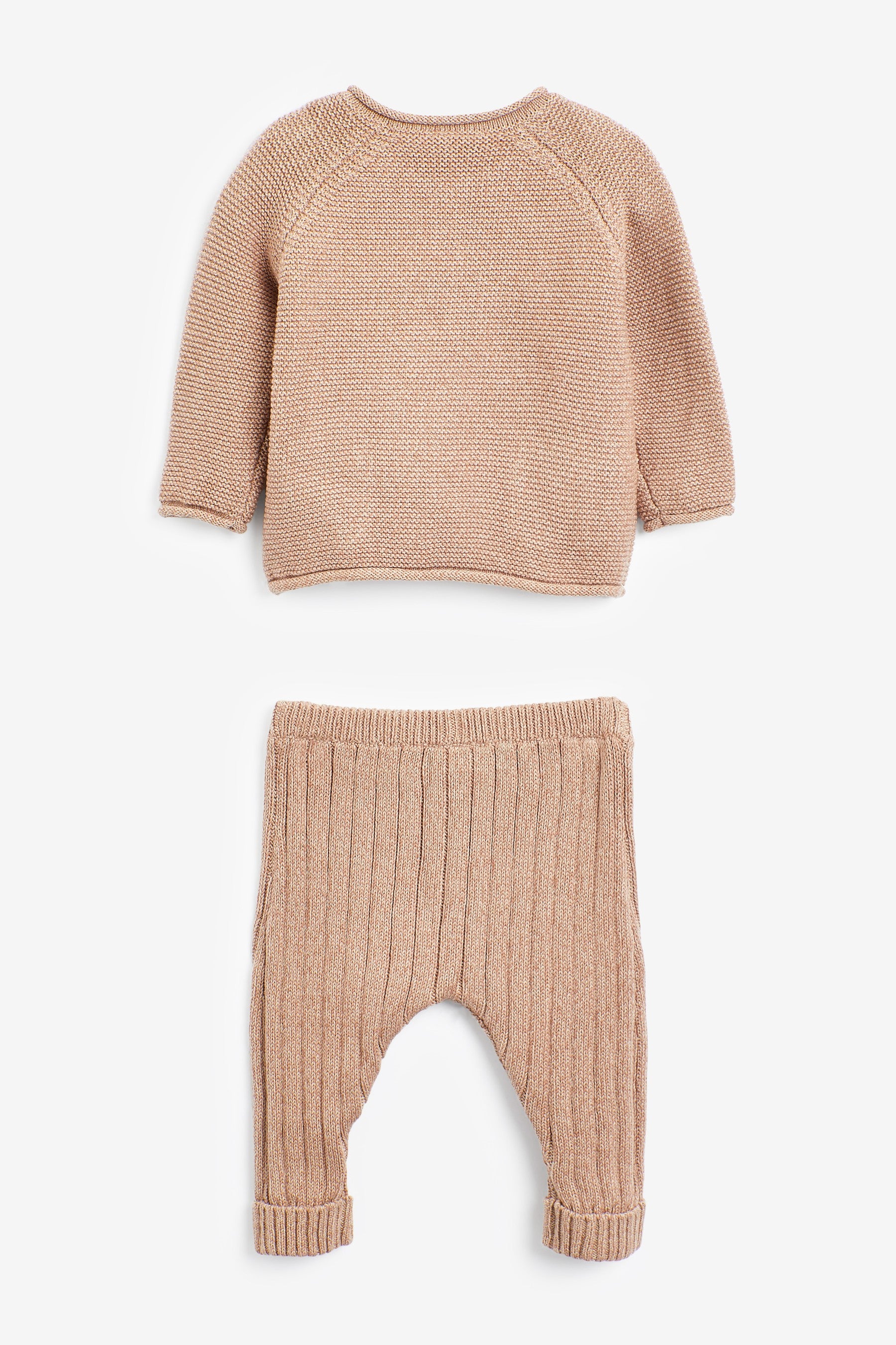 Neutral Baby Knitted Jumper And Leggings Set (0mths-2yrs)