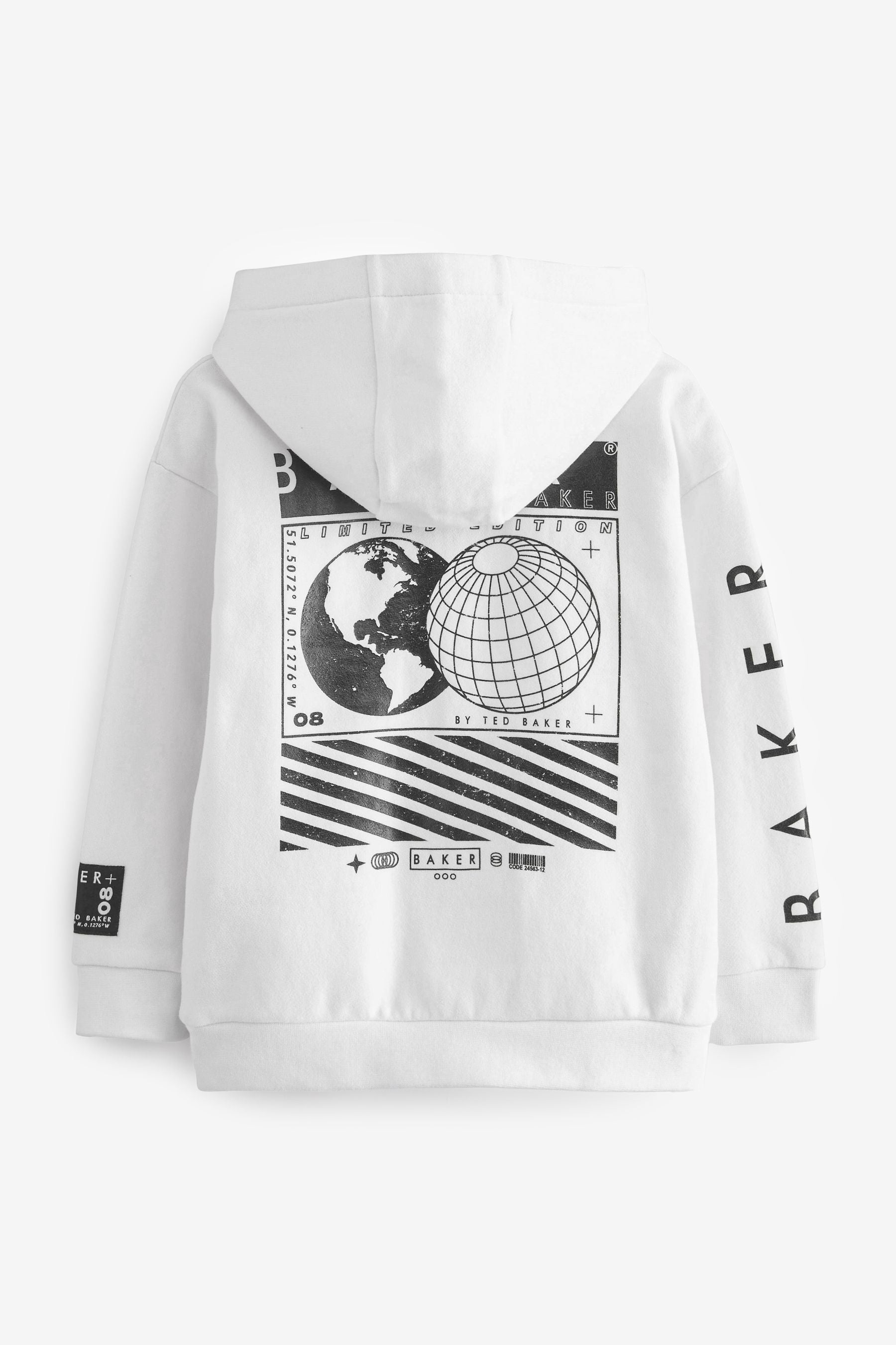 White Baker by Ted Baker Graphic White Hoodie