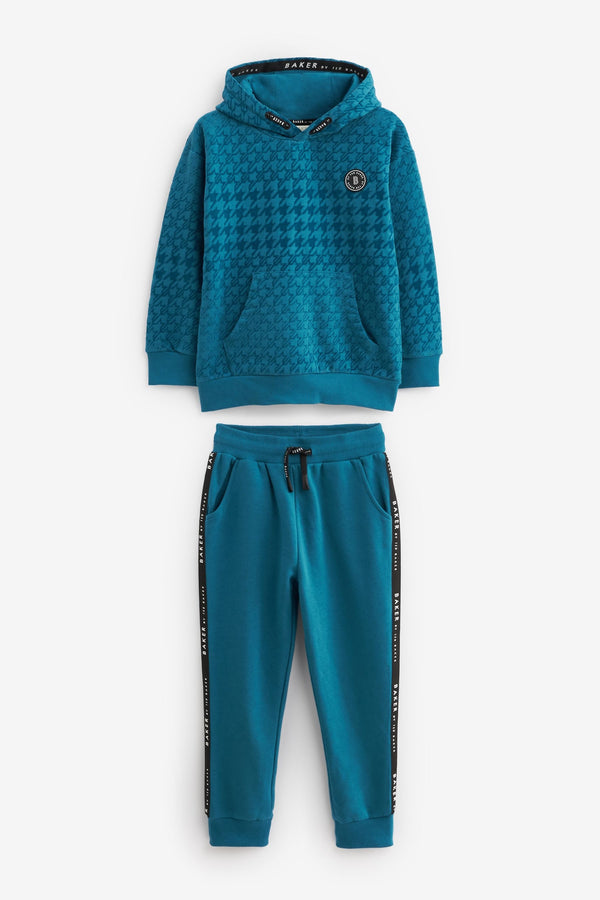 Teal Blue Baker by Ted Baker Teal Blue Hoodie and Joggers Set