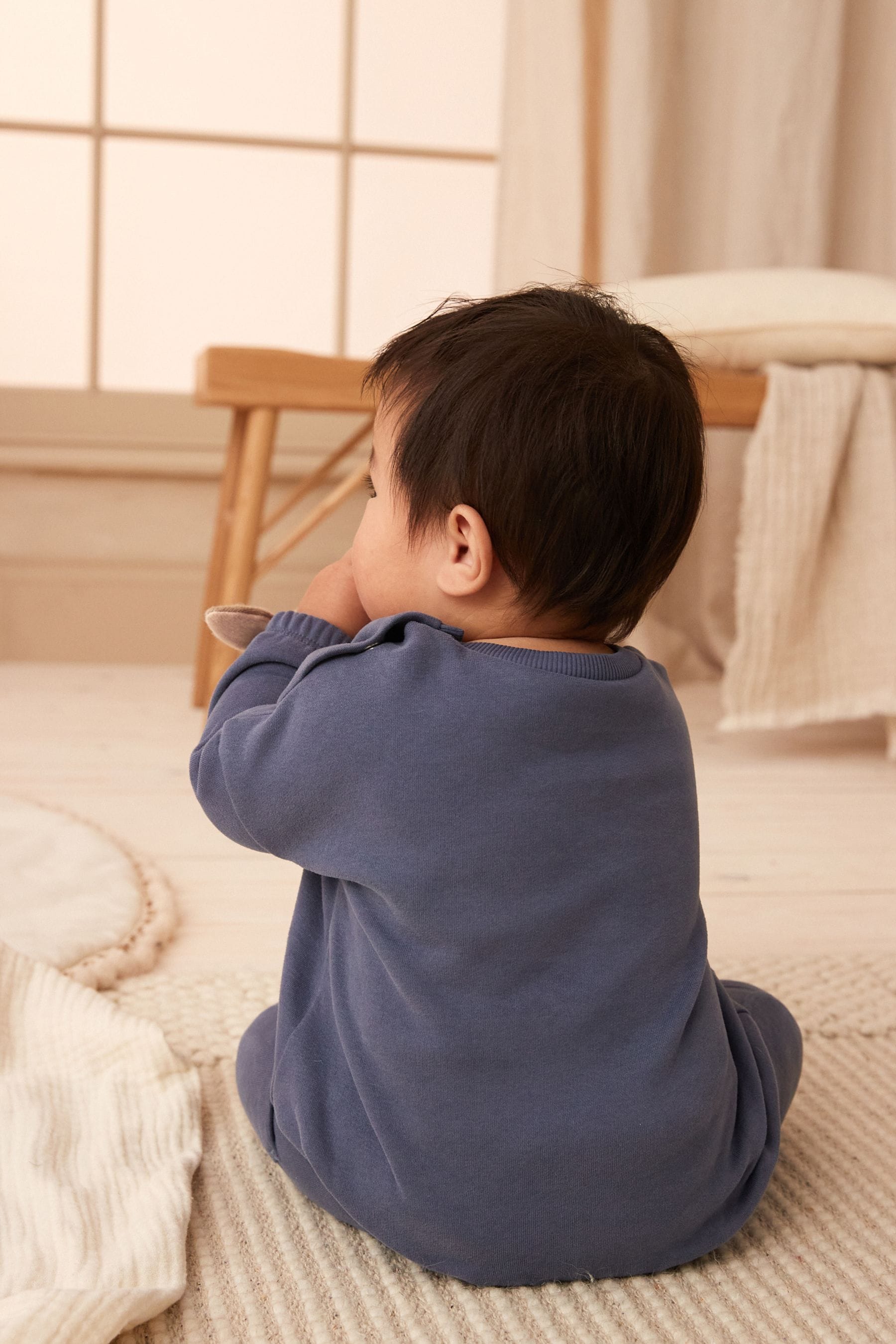 Blue Cosy Baby Sweatshirt And Joggers 2 Piece Set