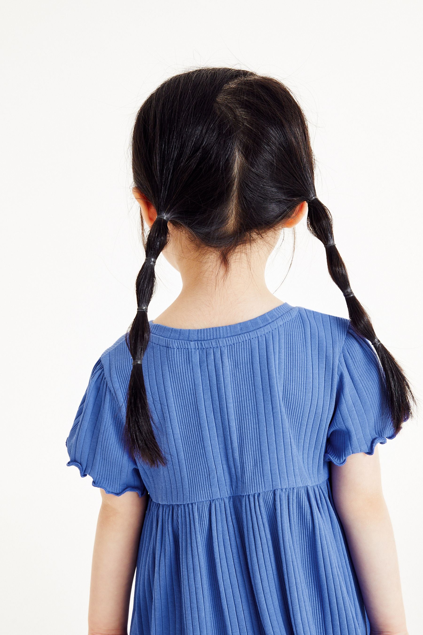 Blue Rib Jersey Dress (3mths-7yrs)