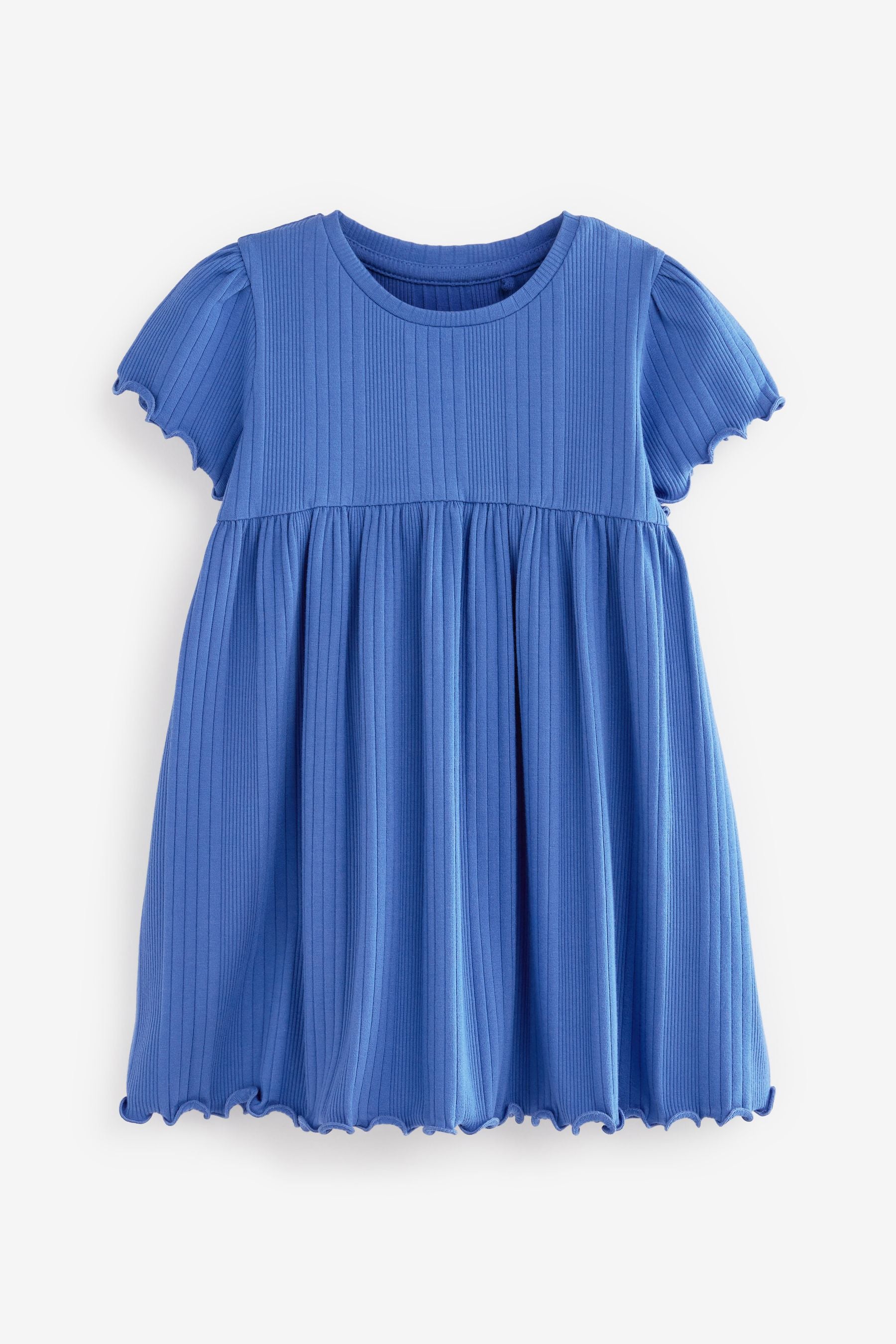 Blue Rib Jersey Dress (3mths-7yrs)