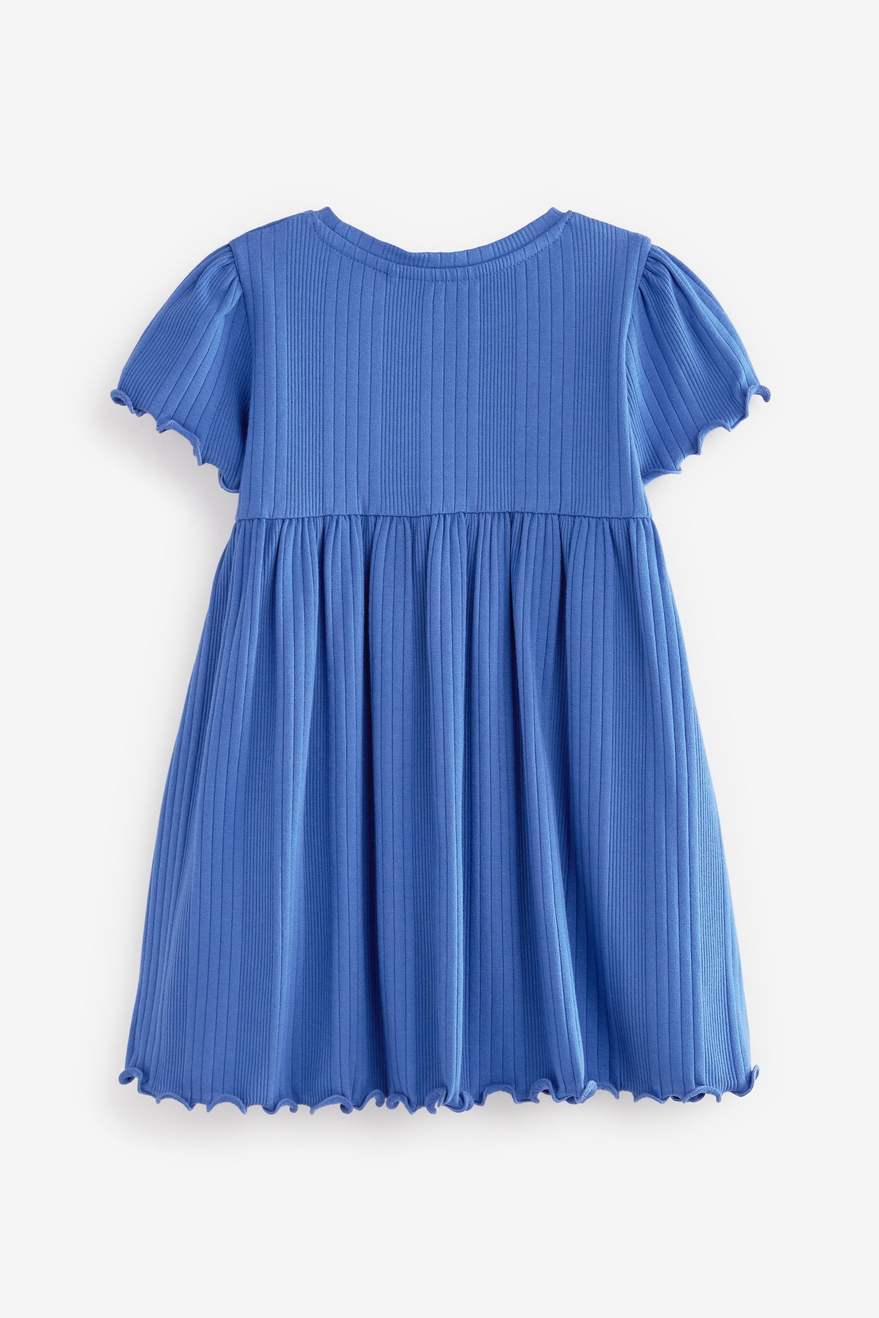 Blue Rib Jersey Dress (3mths-7yrs)