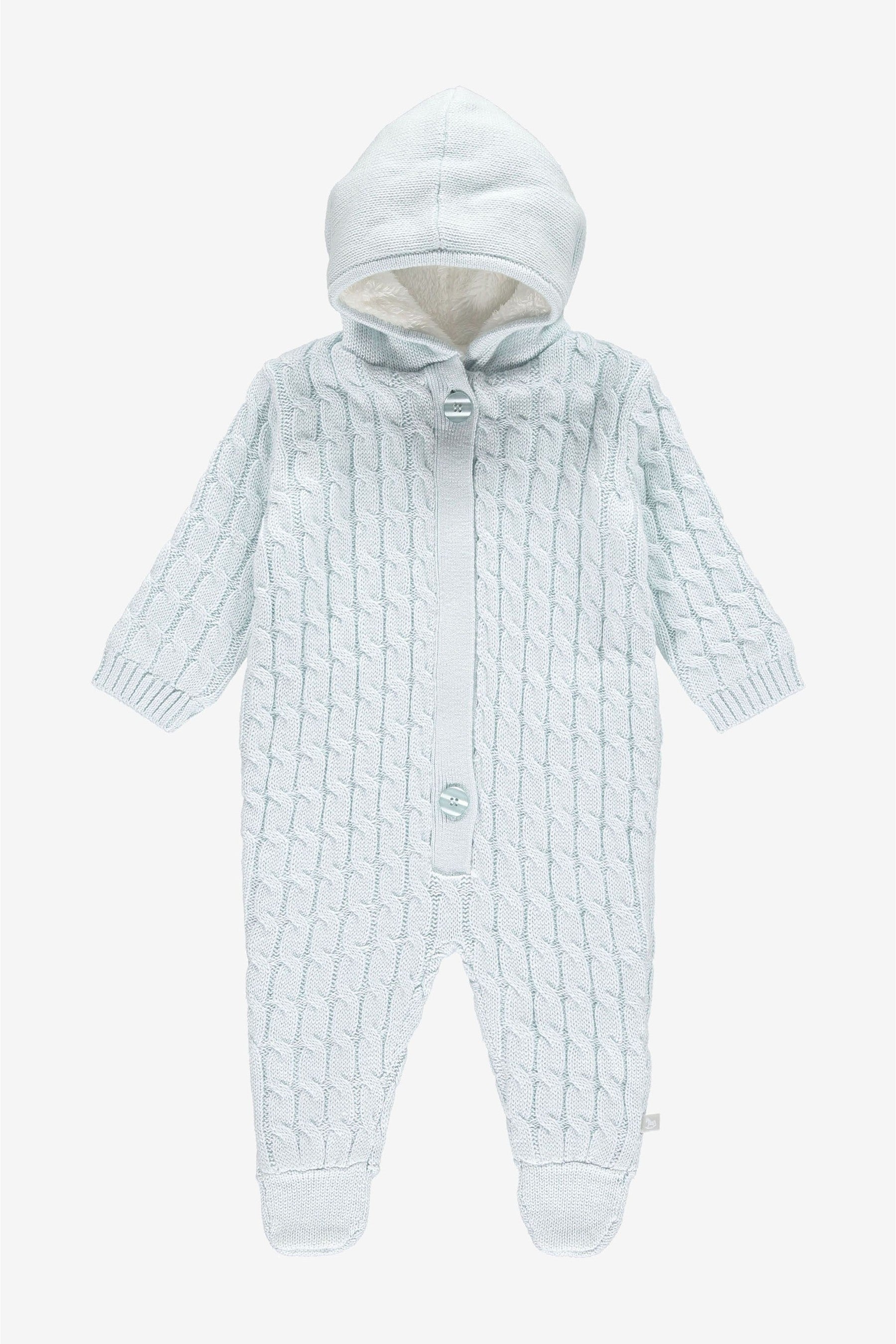 Blue The Little Tailor Baby Soft Knitted Pramsuit