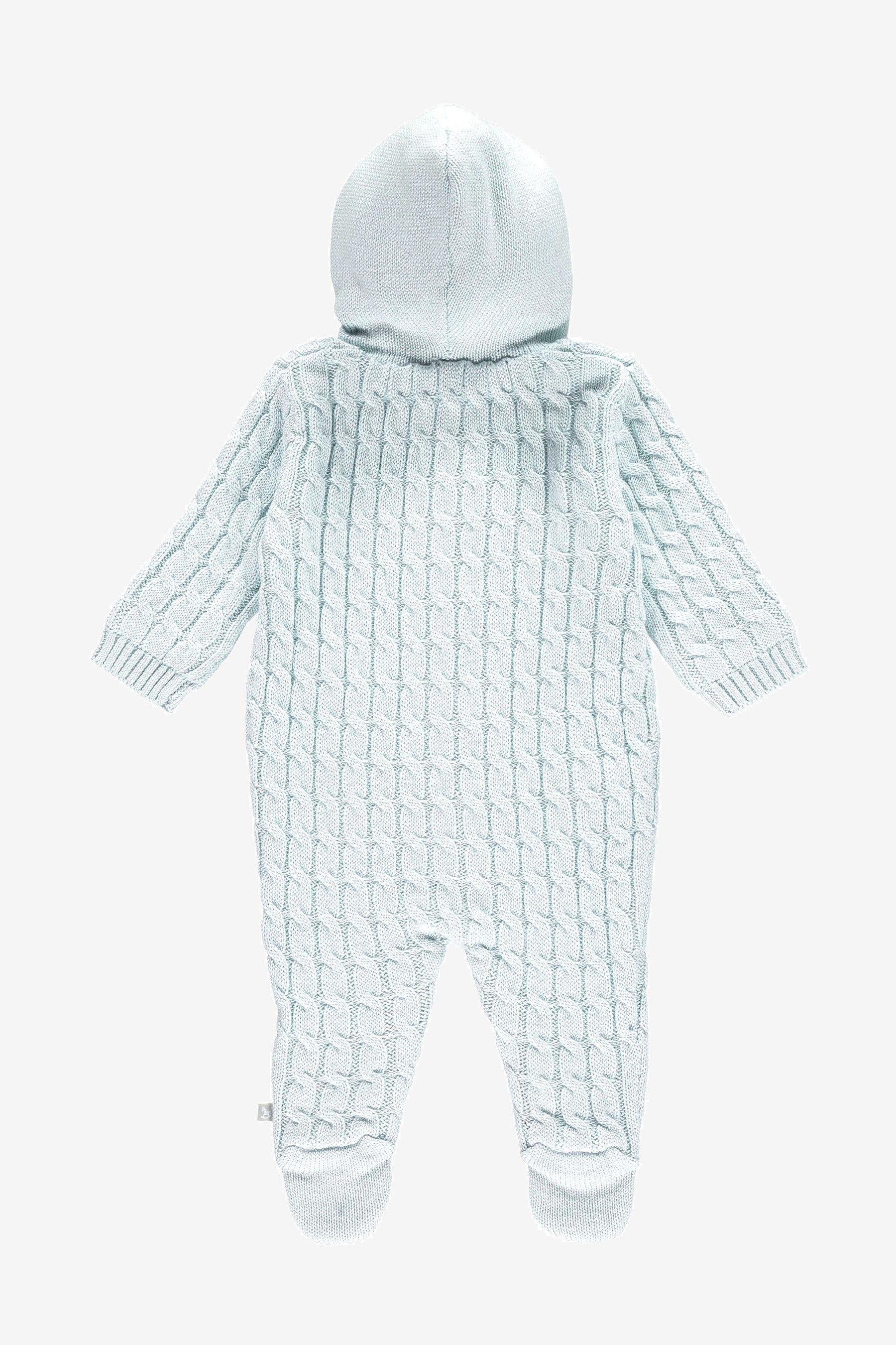 Blue The Little Tailor Baby Soft Knitted Pramsuit