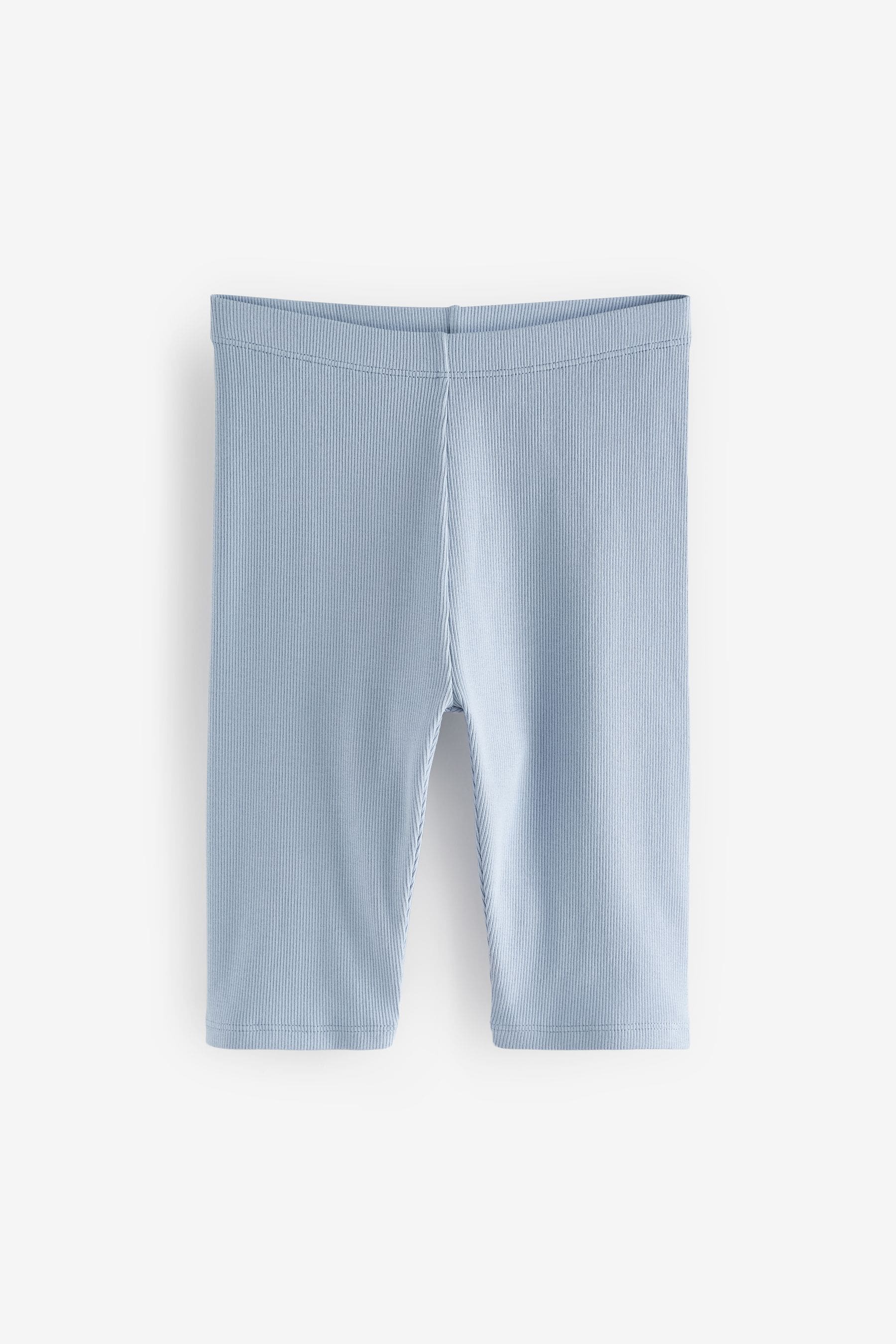 Blue Ribbed Cropped Leggings (3-16yrs)