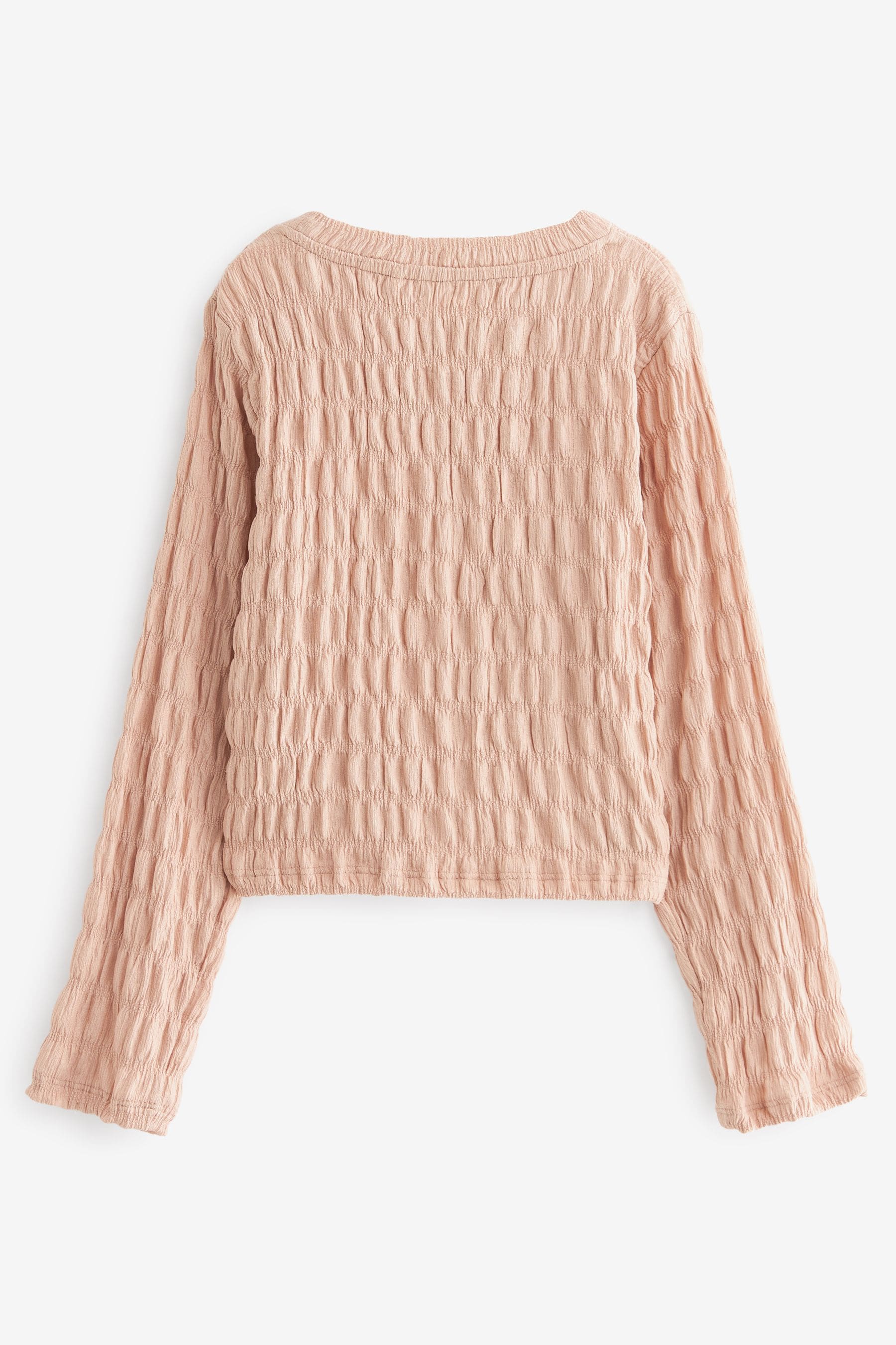 Pink Long Sleeve Textured T-Shirt (3-16yrs)