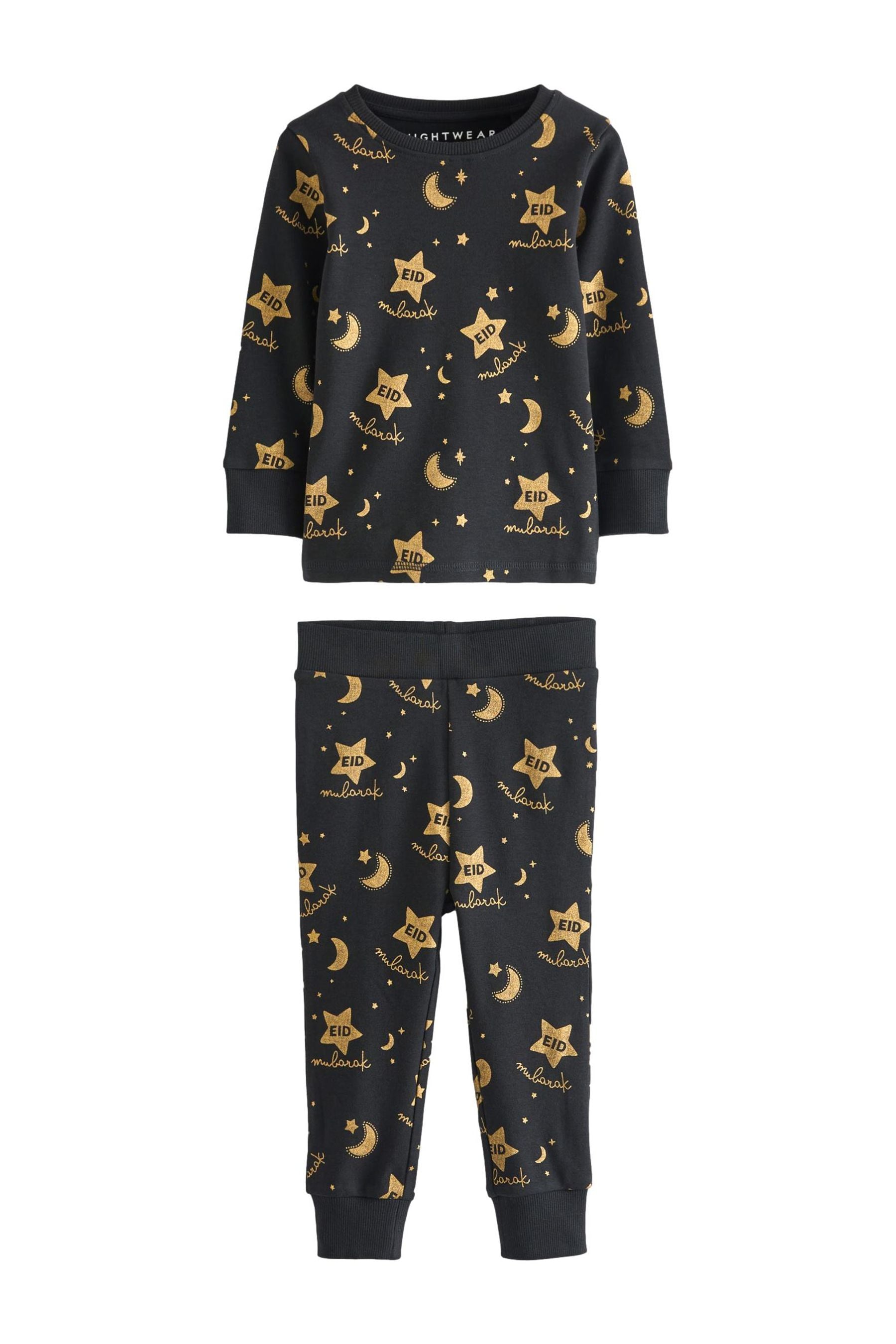 Black/Gold Eid Single Pyjamas (9mths-12yrs)