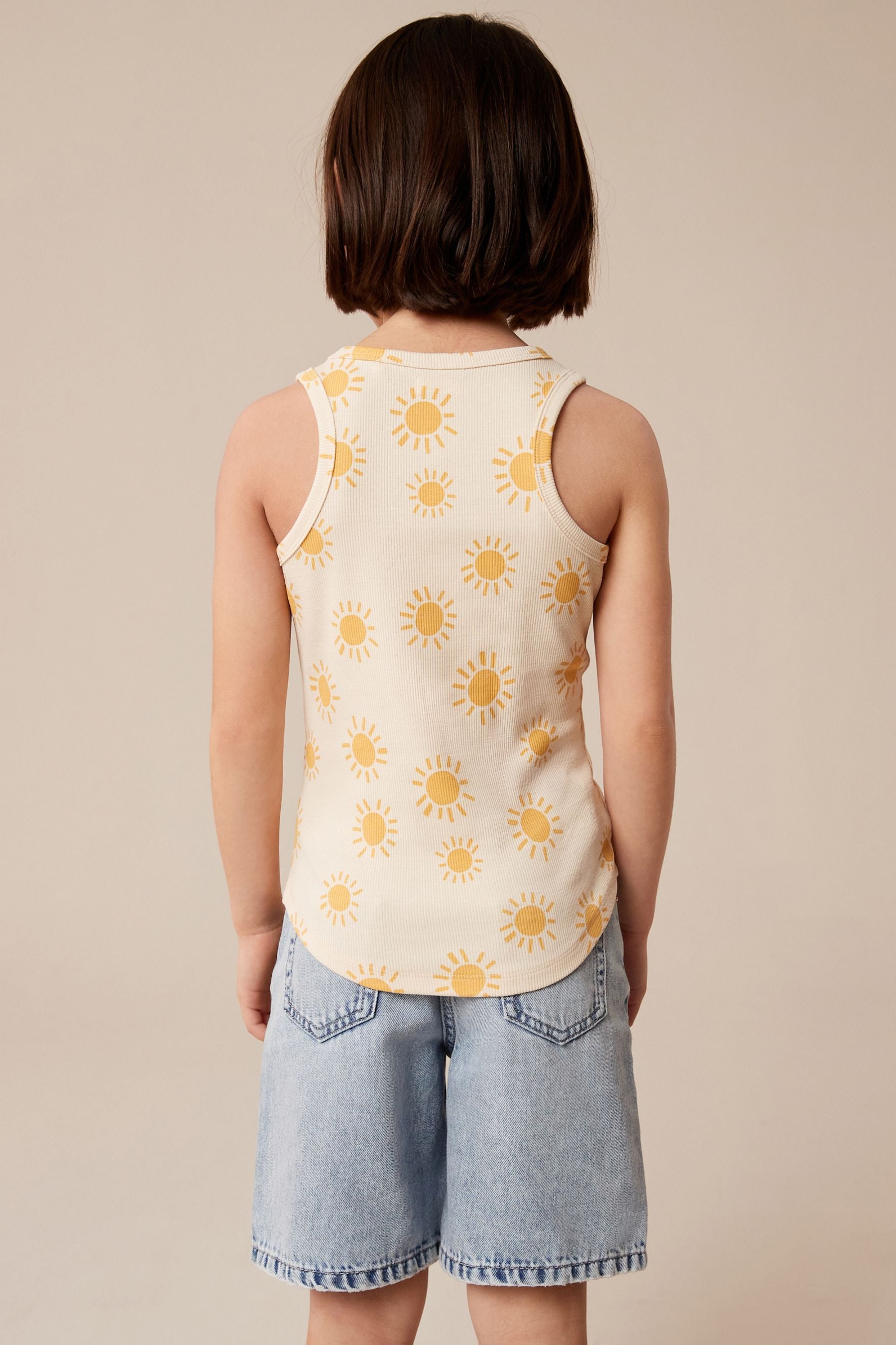 Ecru Sun Rib Vest (3-16yrs)