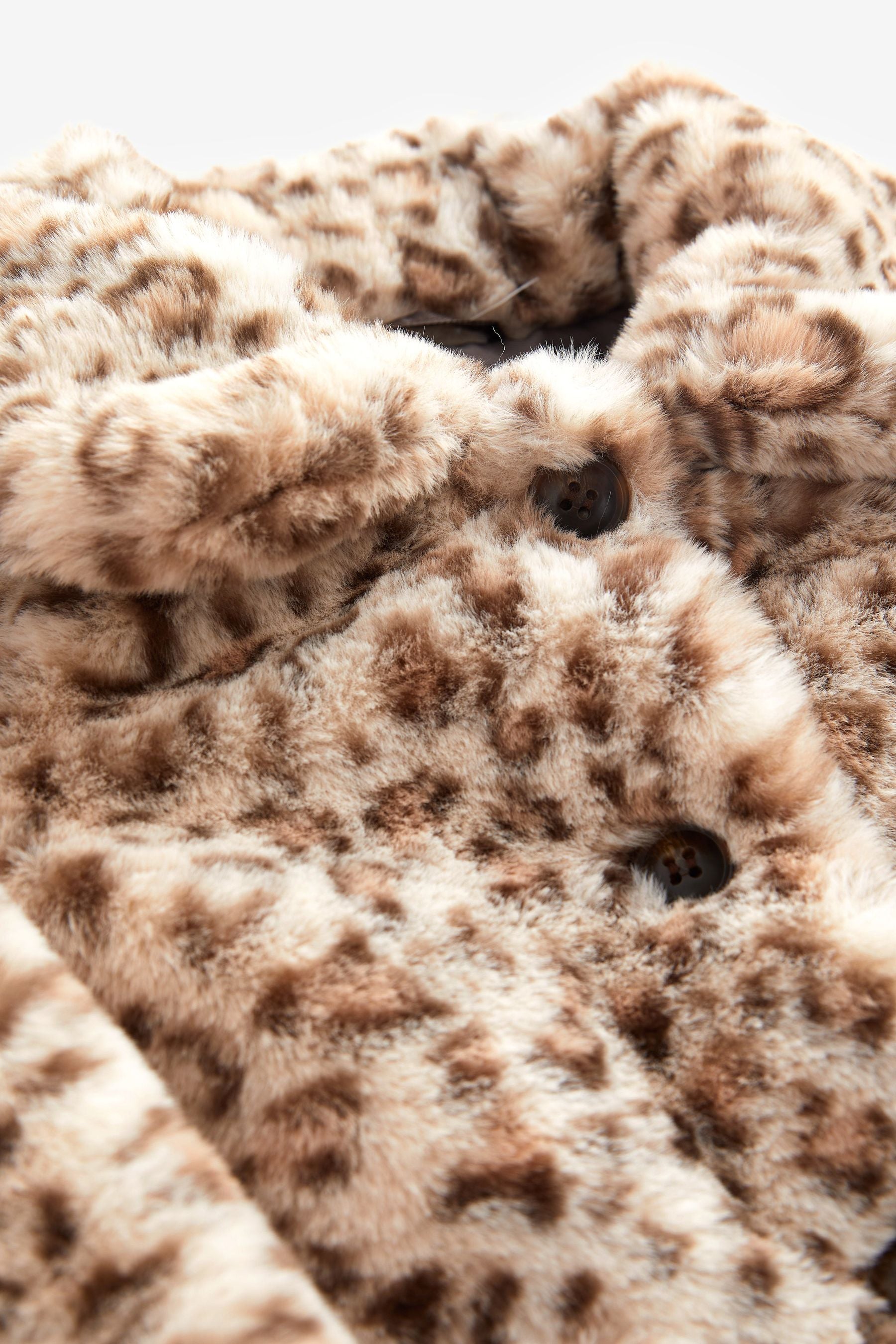 Animal Print Faux Fur Coat (3mths-7yrs)