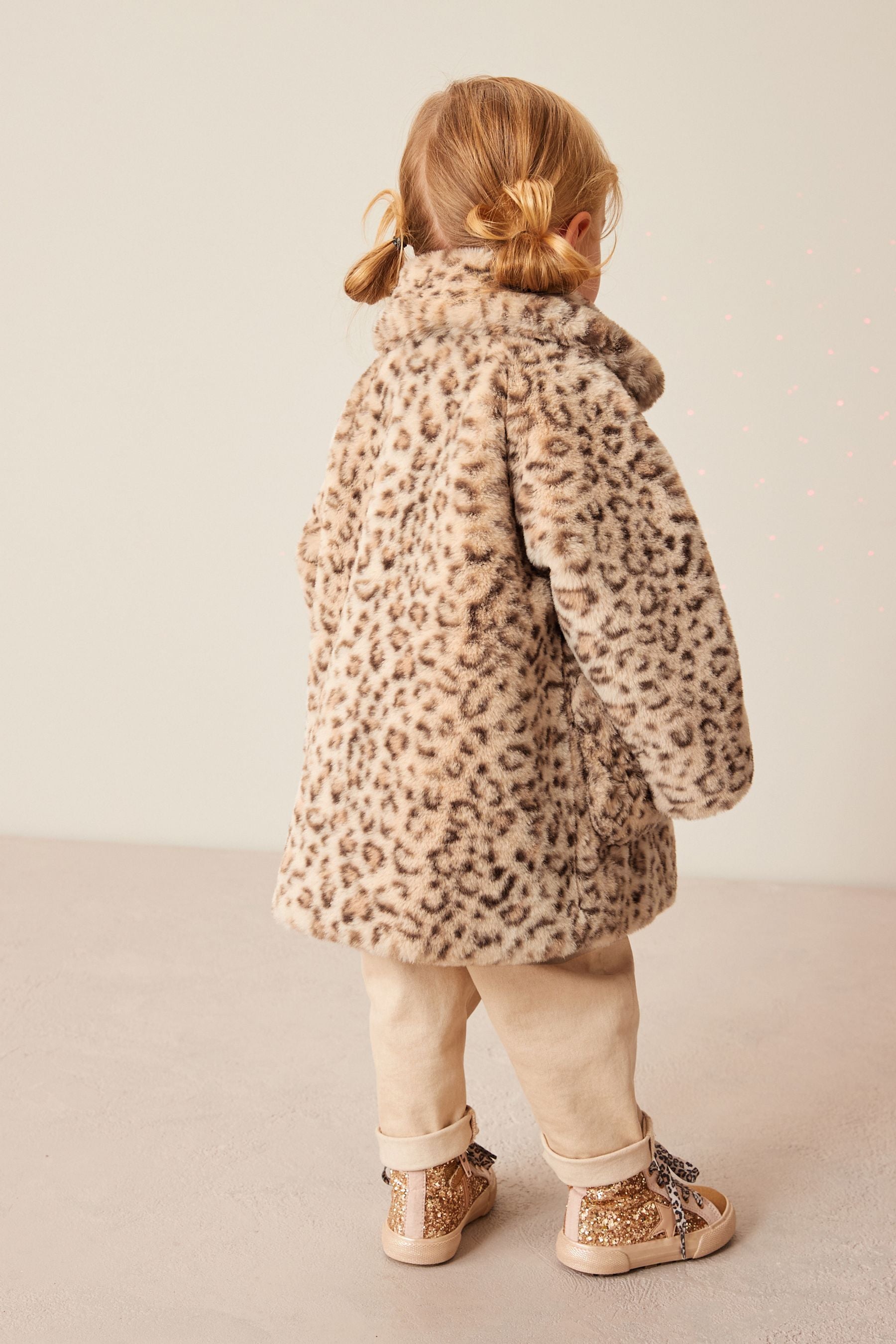 Animal Print Faux Fur Coat (3mths-7yrs)