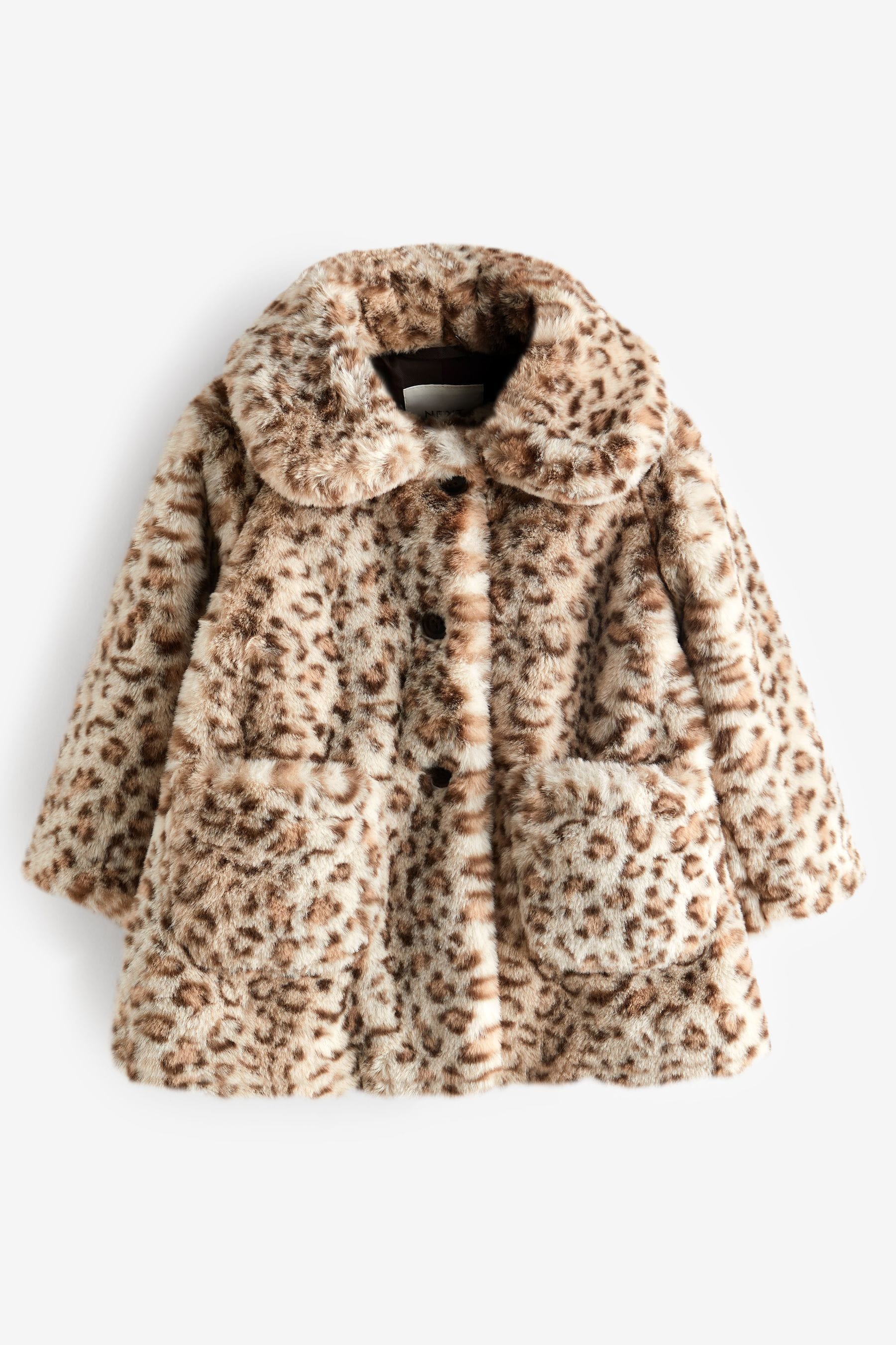 Animal Print Faux Fur Coat (3mths-7yrs)