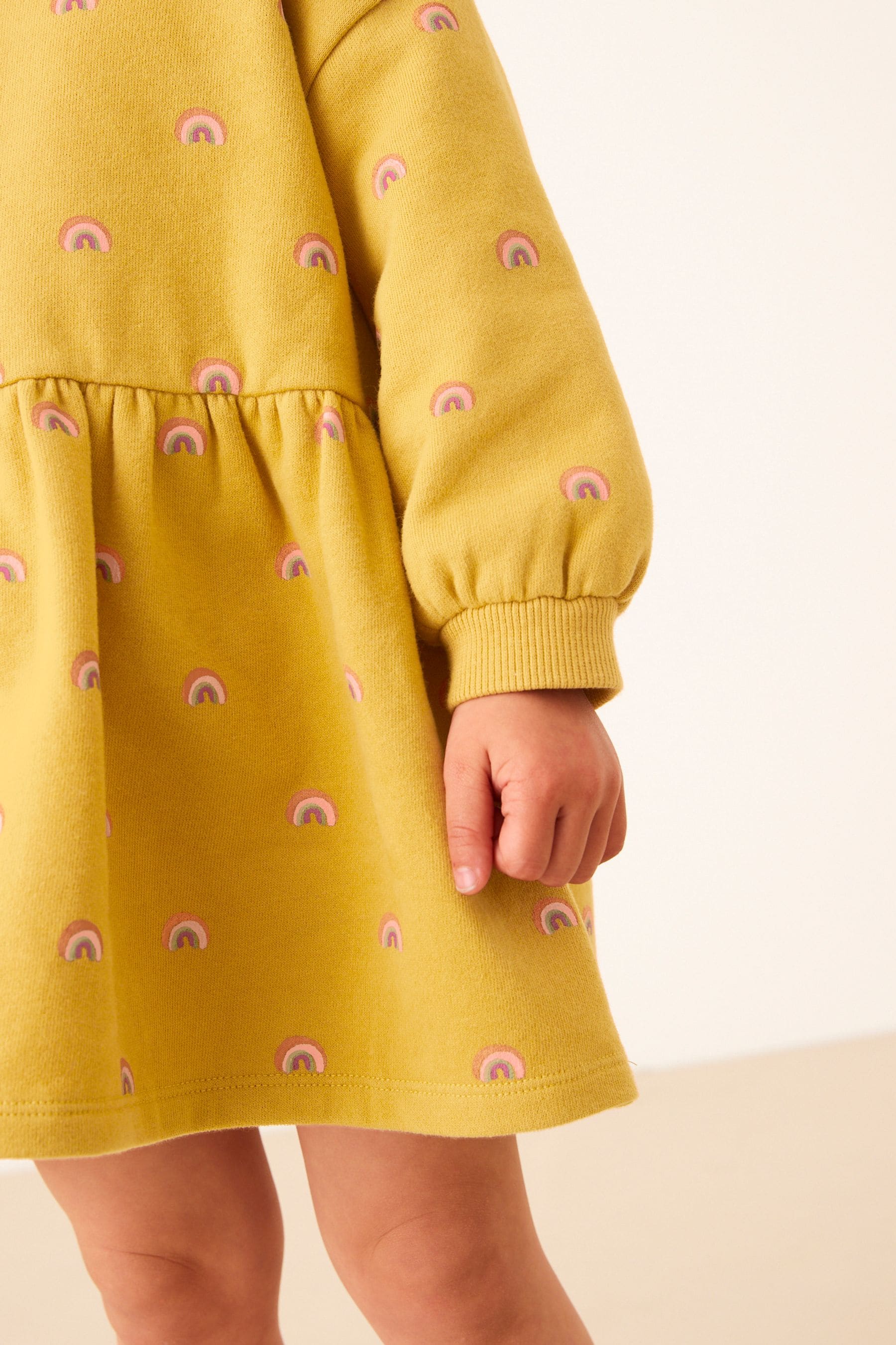 Ochre Rainbows Printed Sweat Dress (3mths-7yrs)