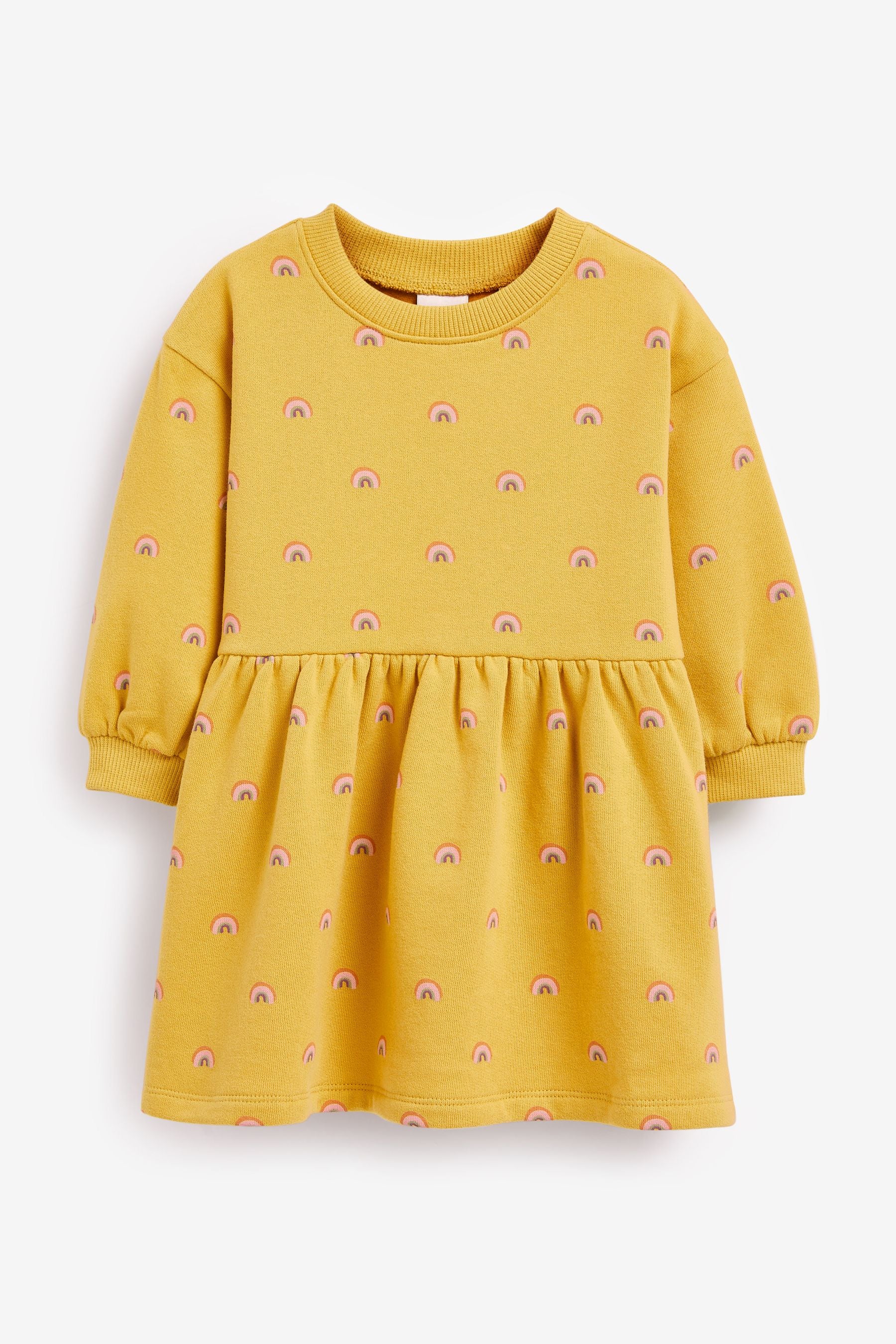 Ochre Rainbows Printed Sweat Dress (3mths-7yrs)