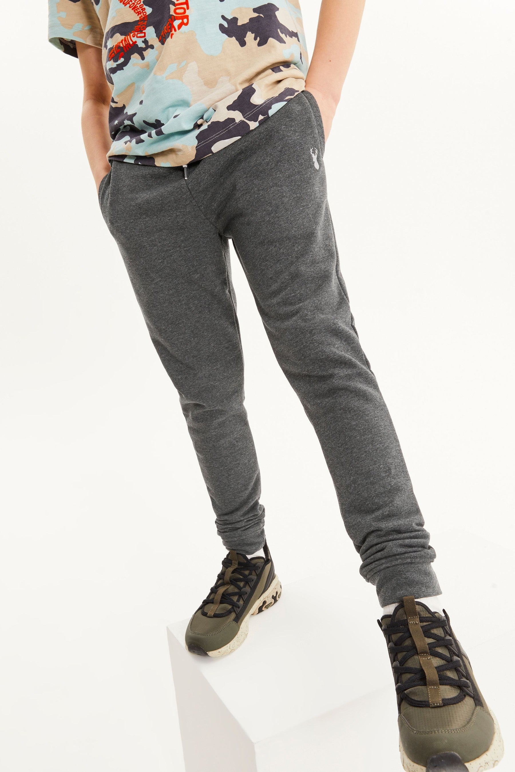 Dark Charcoal Grey Cuffed Joggers (3-17yrs)