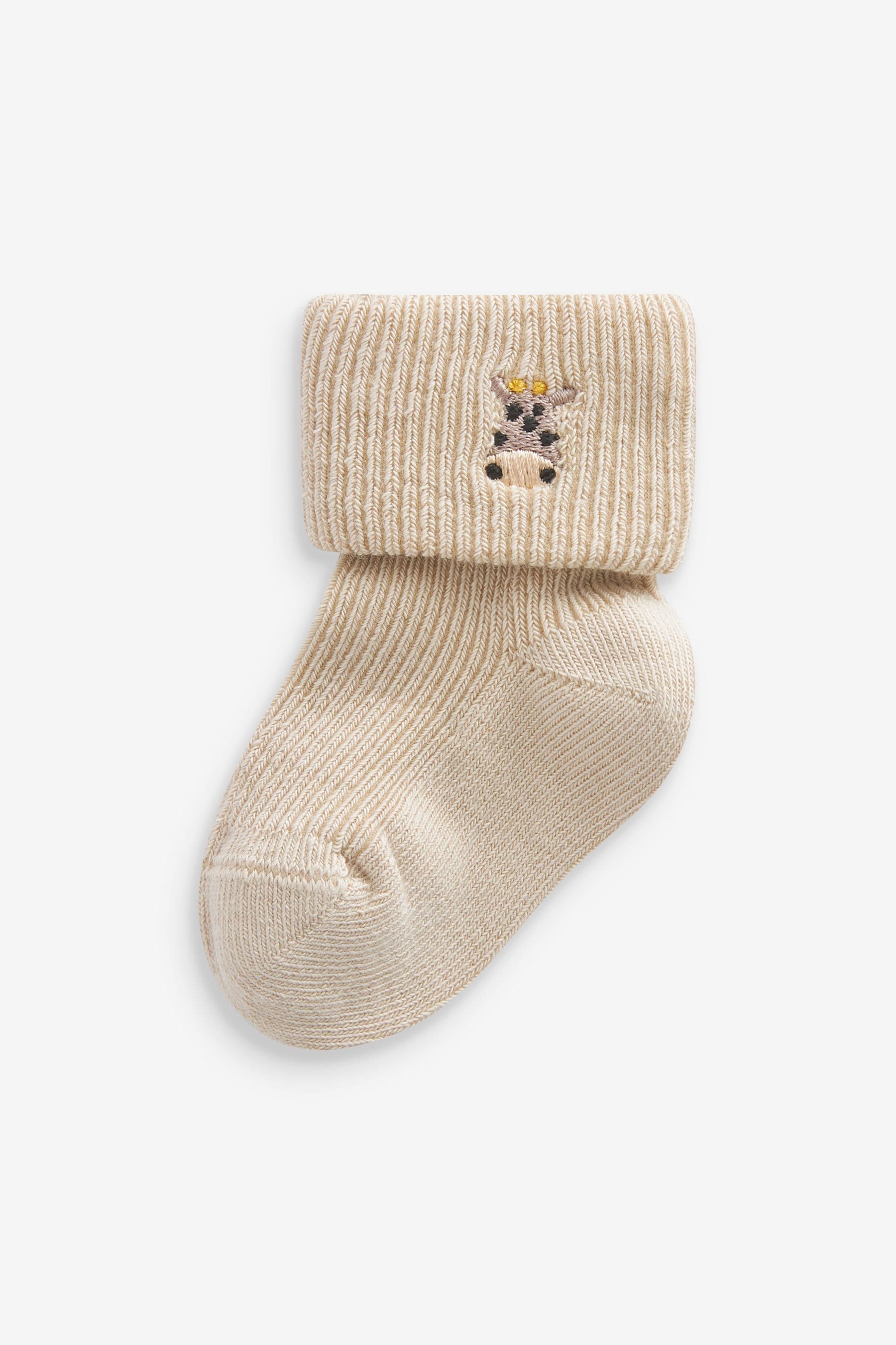 Brown Baby Roll Top Socks (0mths-2yrs)