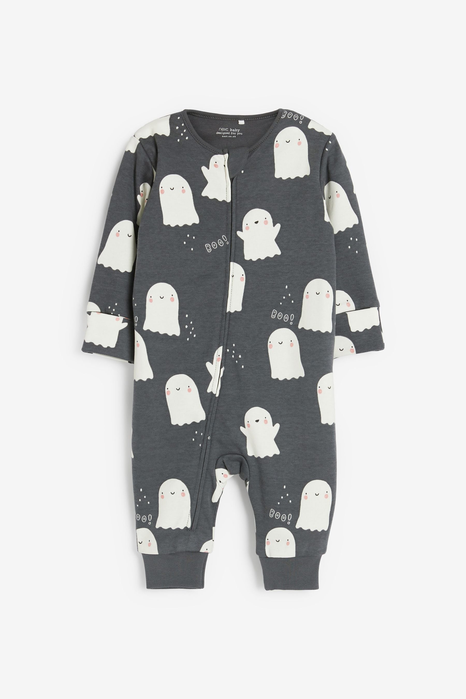 Halloween Glow In Dark Print Baby 2 Pack Footless Sleepsuits (0mths-2yrs)