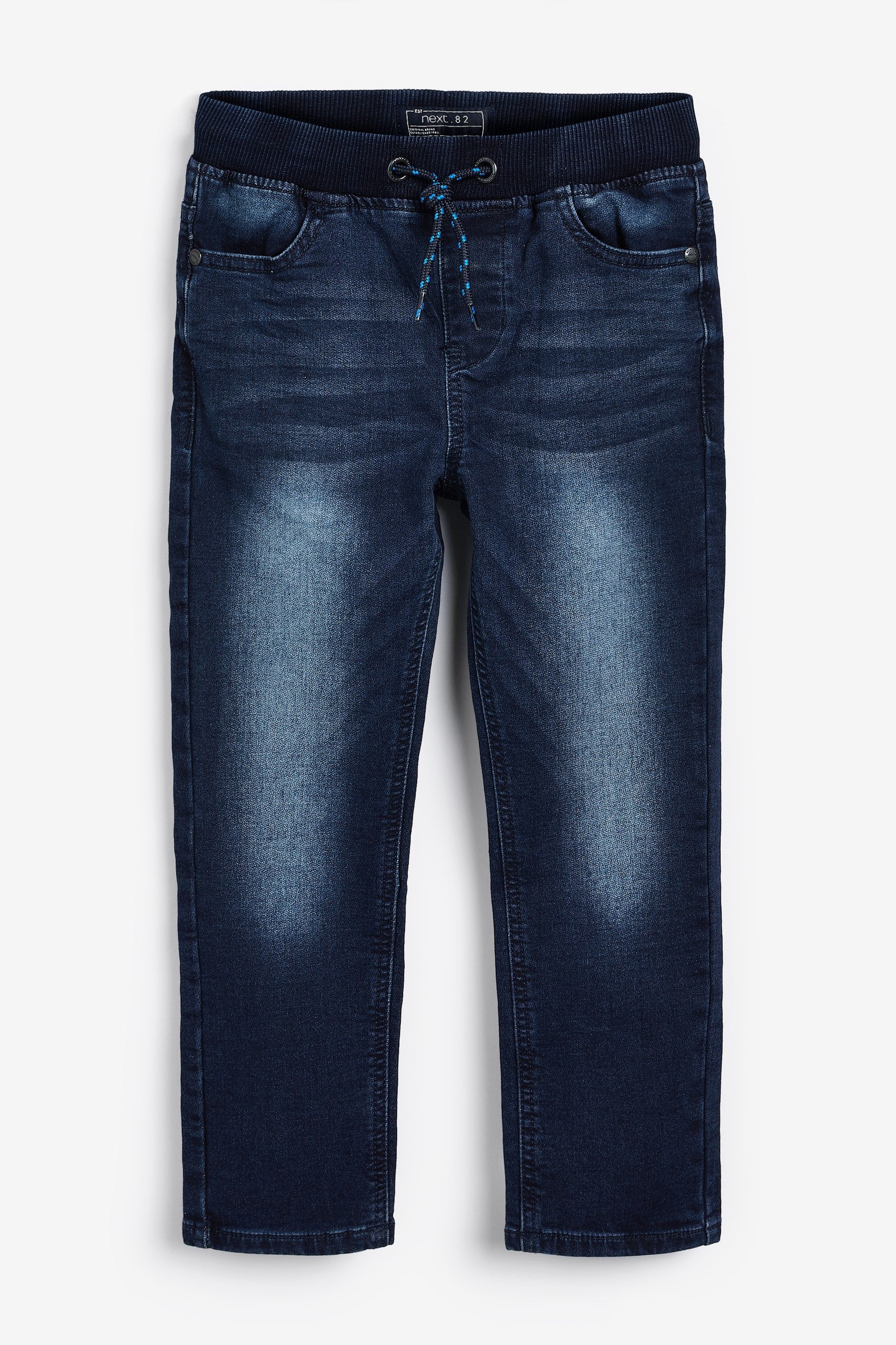 Rib Waist Indigo Jersey Jeans (3-16yrs)