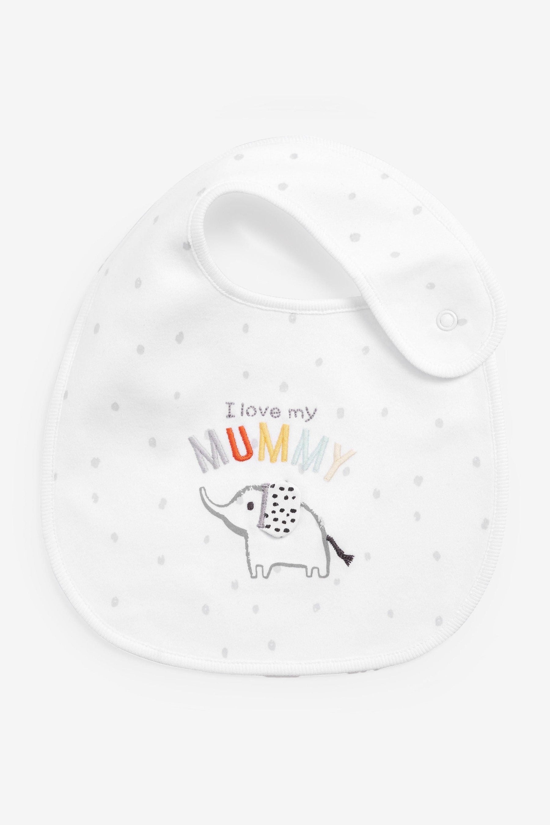 Mummy Elephant Regular Baby Bibs 2 Pack