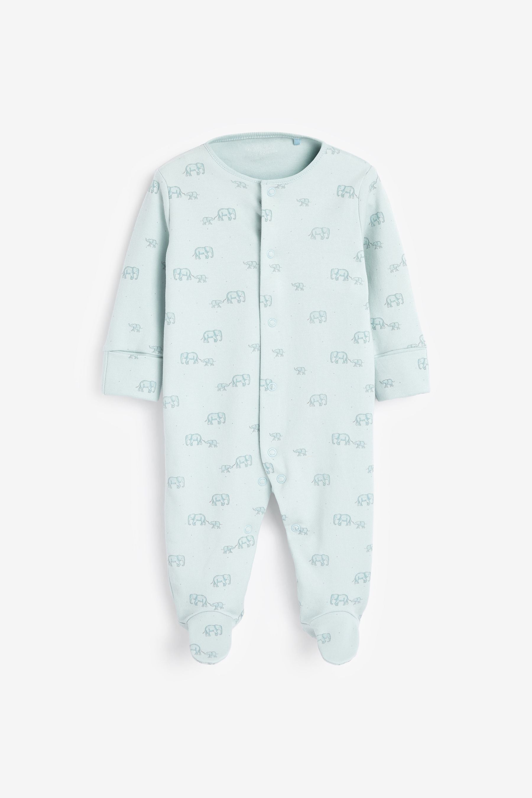 Blue Elephant Baby 7 Pack Printed Sleepsuits (0-2yrs)