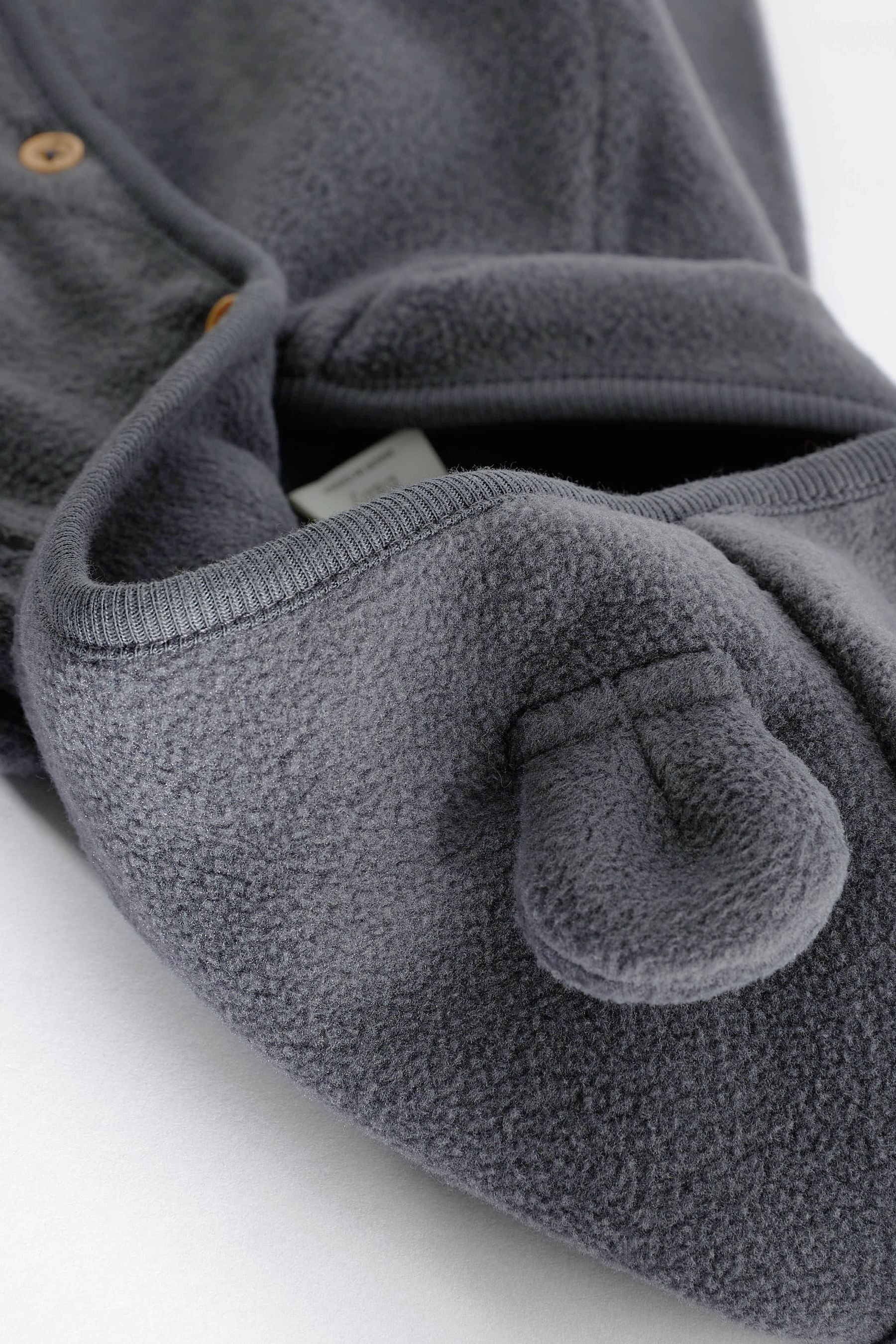 Charcoal Grey Hooded Cosy Fleece Baby Jacket (0mths-2yrs)