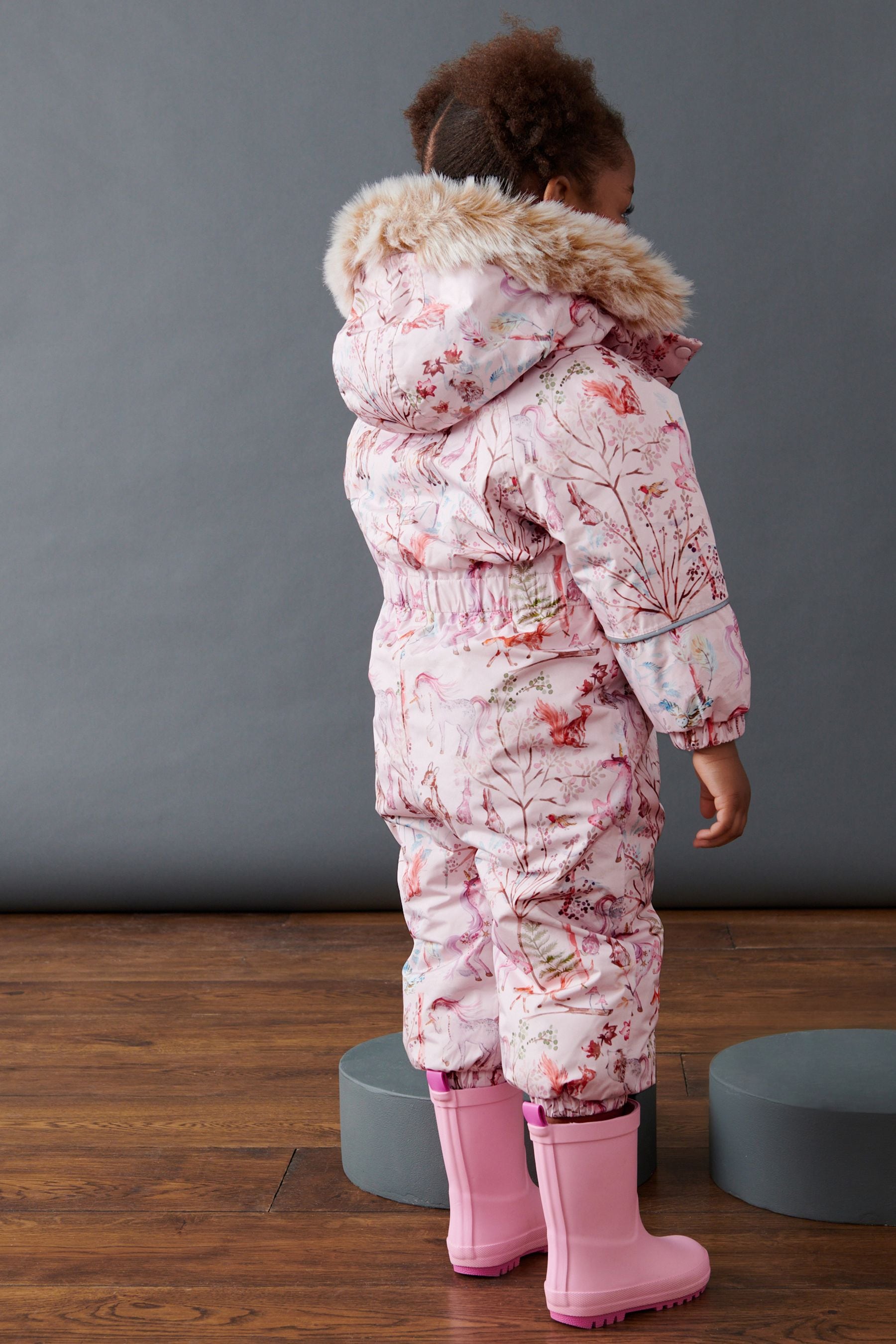 Pink Unicorn Waterproof Printed Snowsuit (3mths-7yrs)