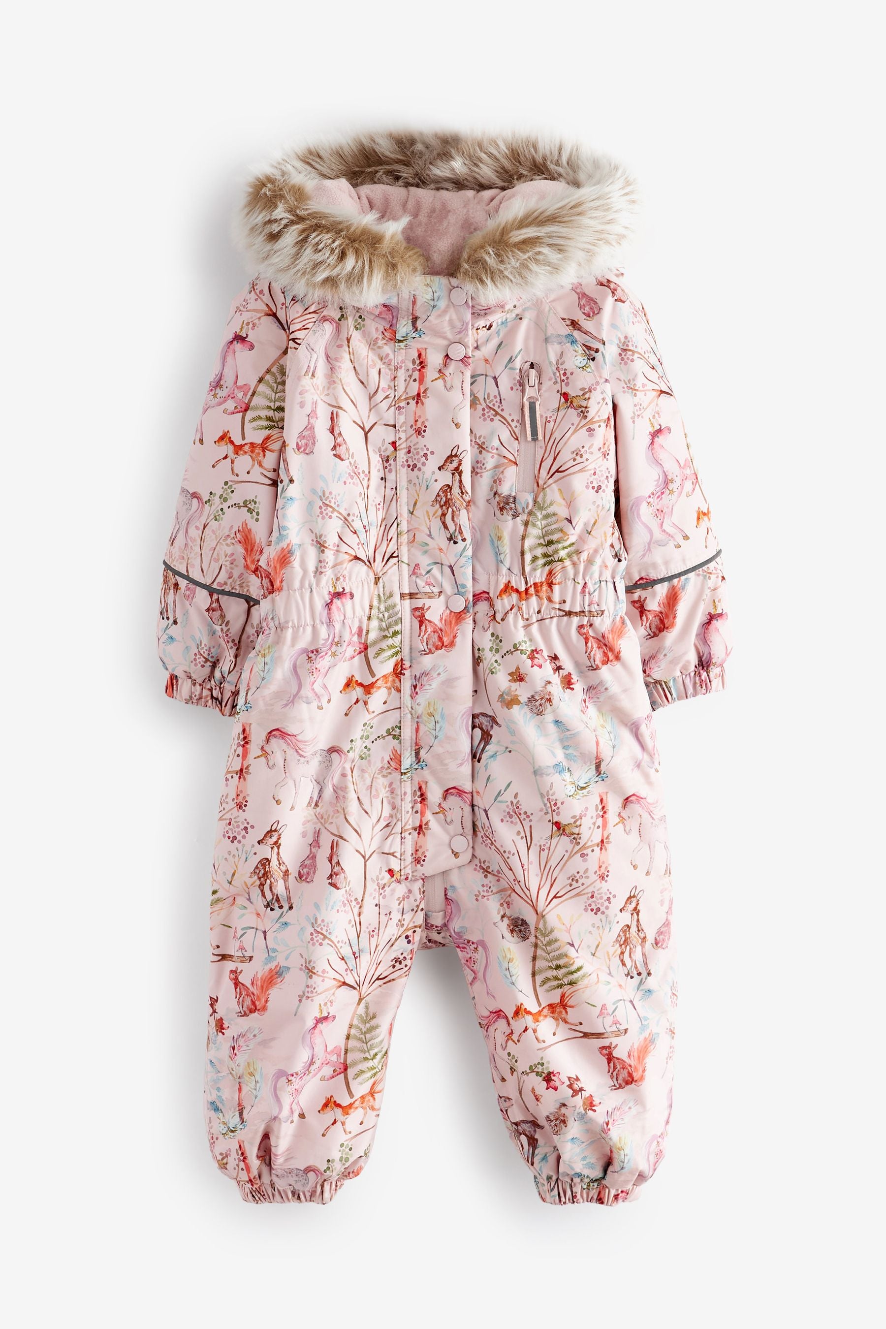 Pink Unicorn Waterproof Printed Snowsuit (3mths-7yrs)